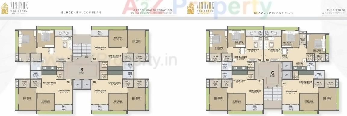 Layout of real estate project Vinayak located at Borisana, Gandhinagar, Gujarat