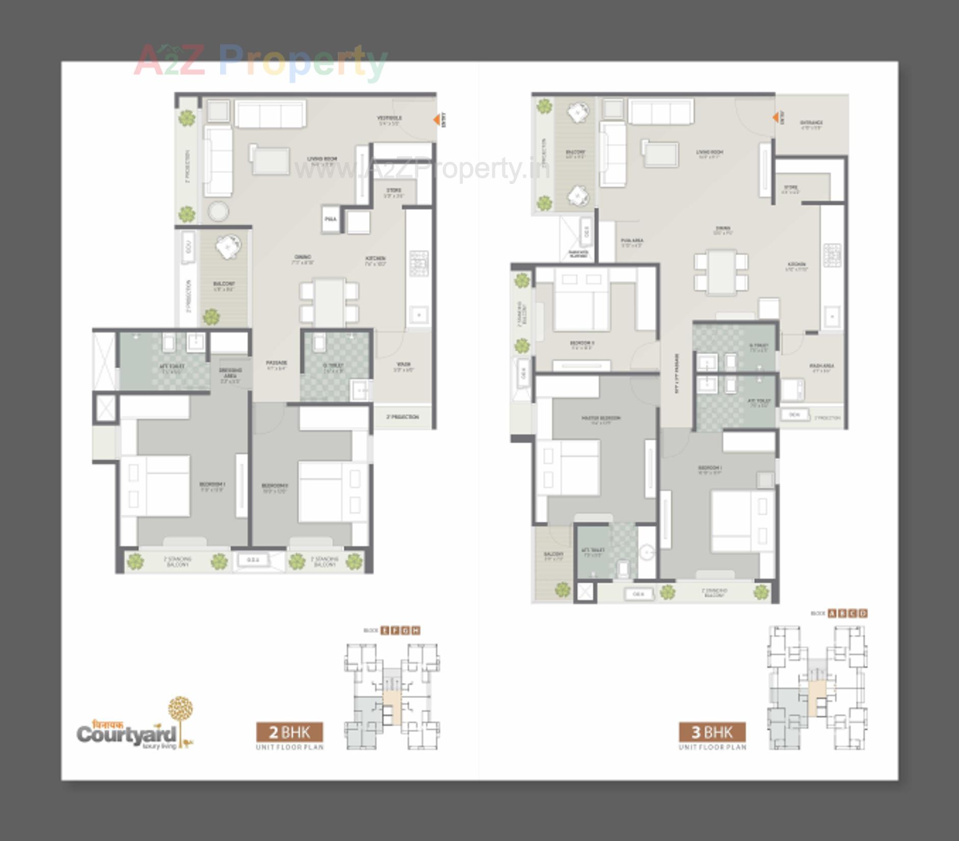 Layout of real estate project Vinayak Courtyard located at Raysan, Gandhinagar, Gujarat