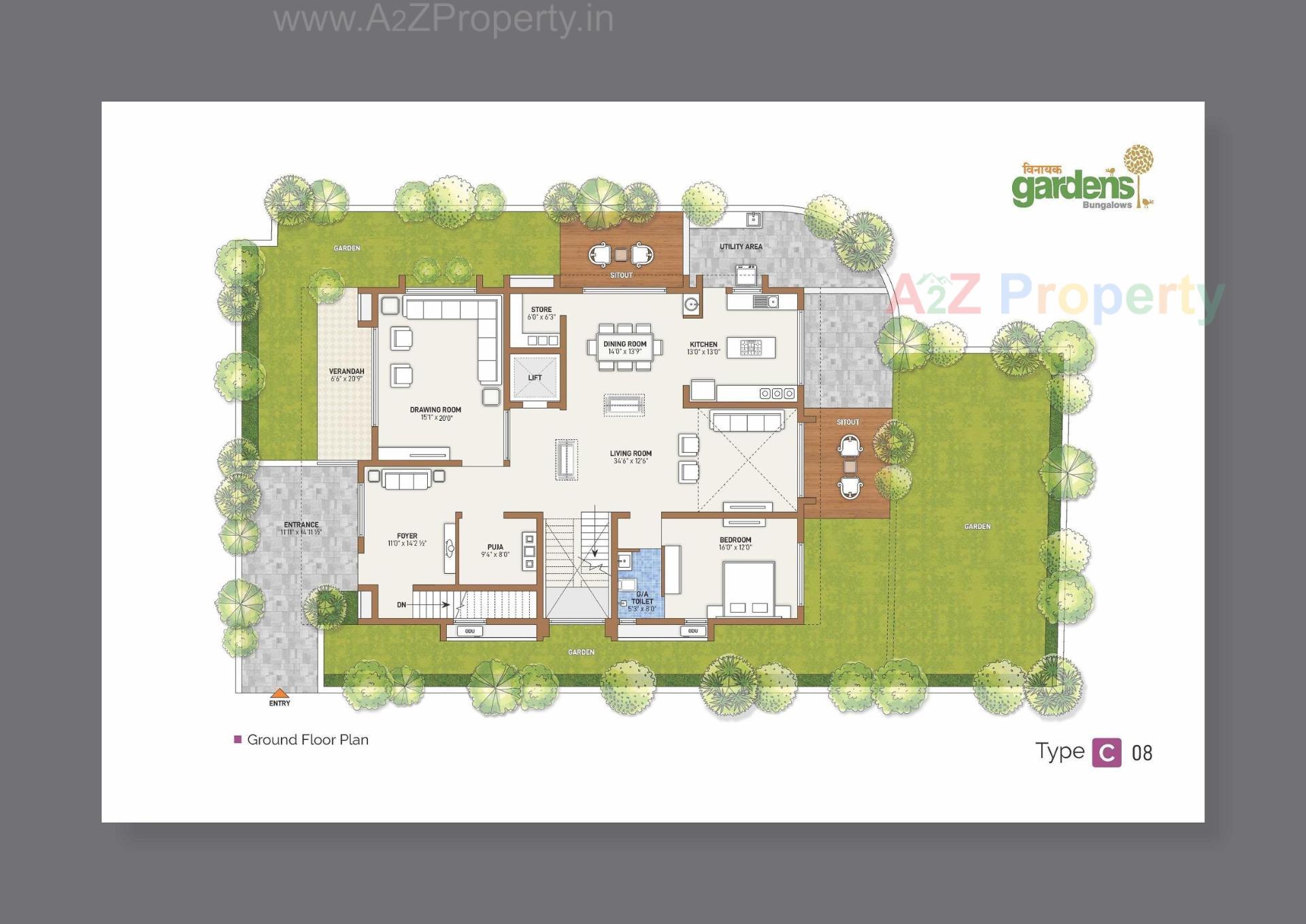 Layout of real estate project Vinayak Gardens located at Gandhinagar, Gandhinagar, Gujarat
