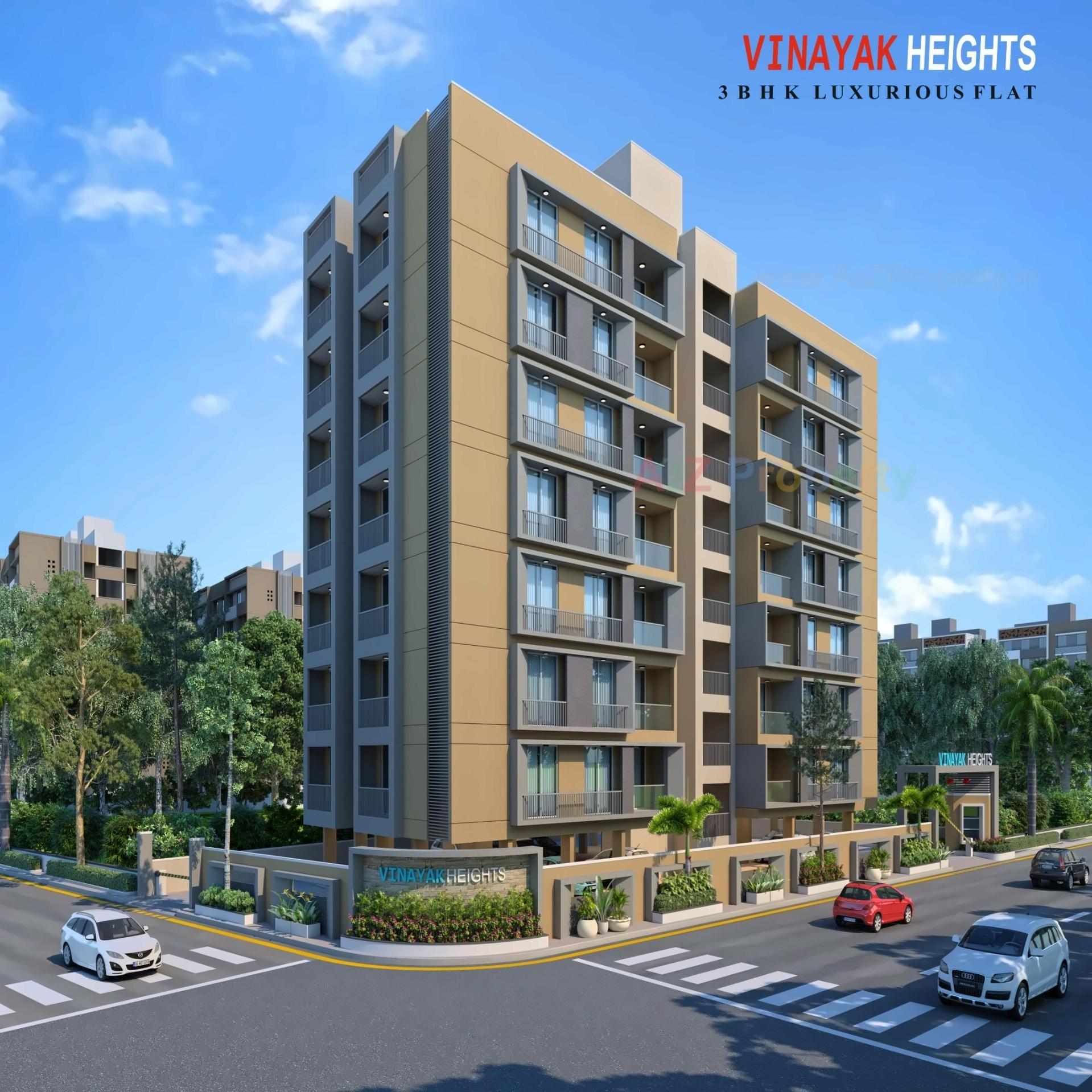 3D Elevation of real estate project Vinayak Heights located at Saij, Gandhinagar, Gujarat