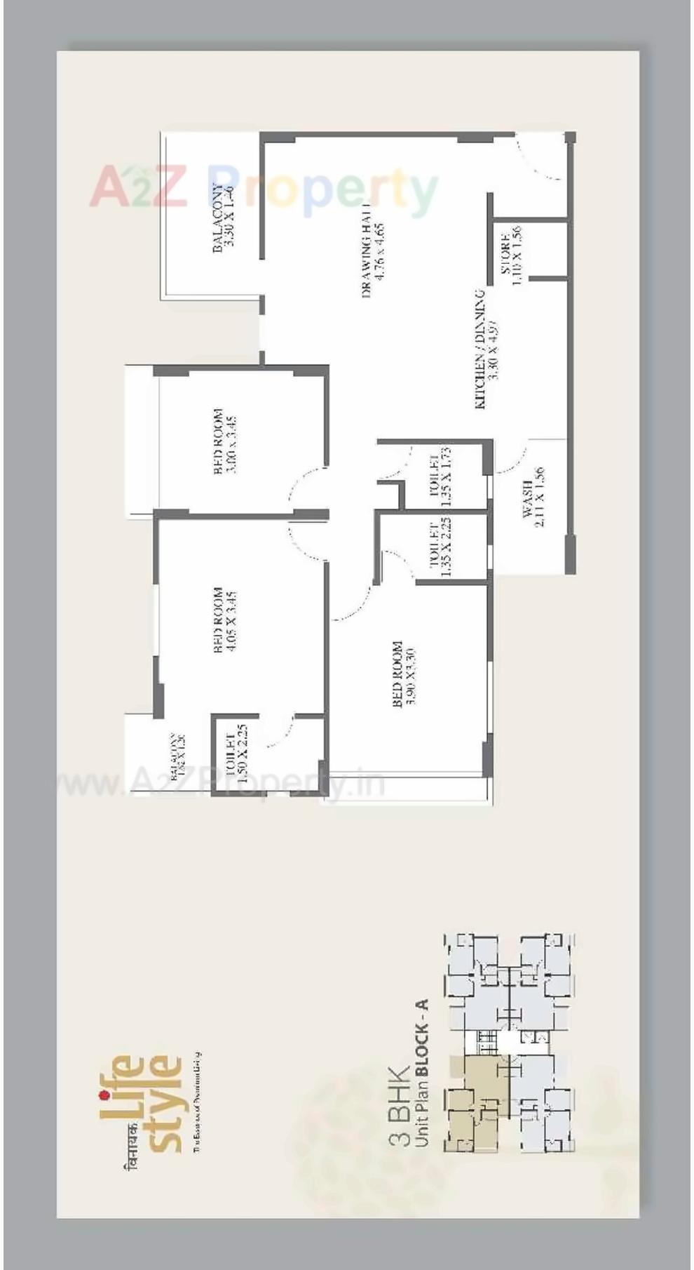 Layout of real estate project Vinayak Lifestyle located at Raisan, Gandhinagar, Gujarat