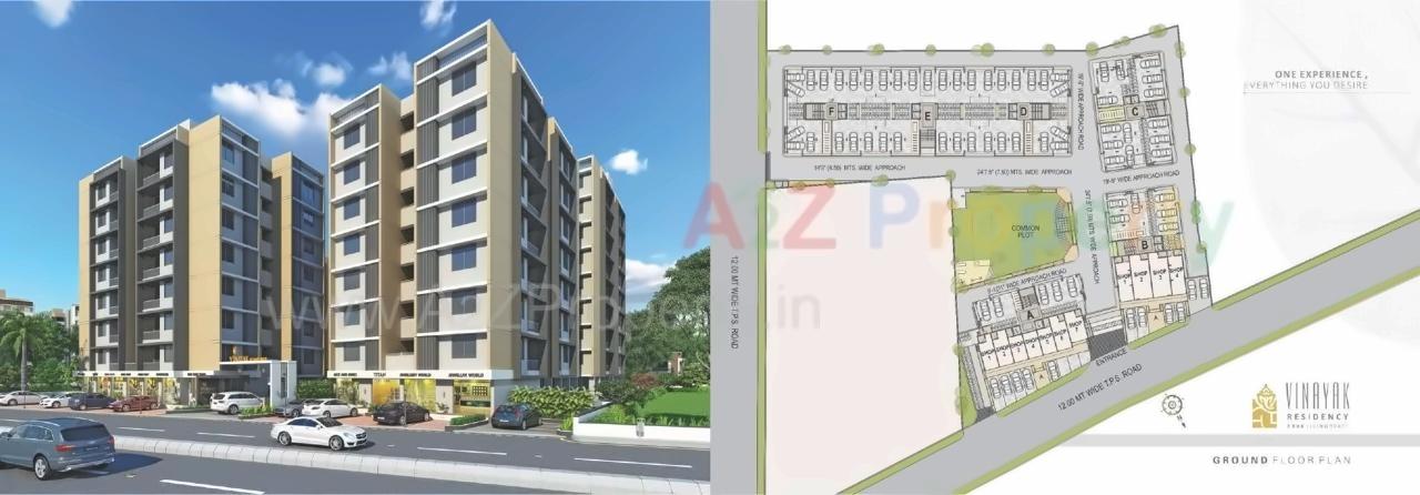 3D Elevation of real estate project Vinayak Residency located at Saij, Gandhinagar, Gujarat