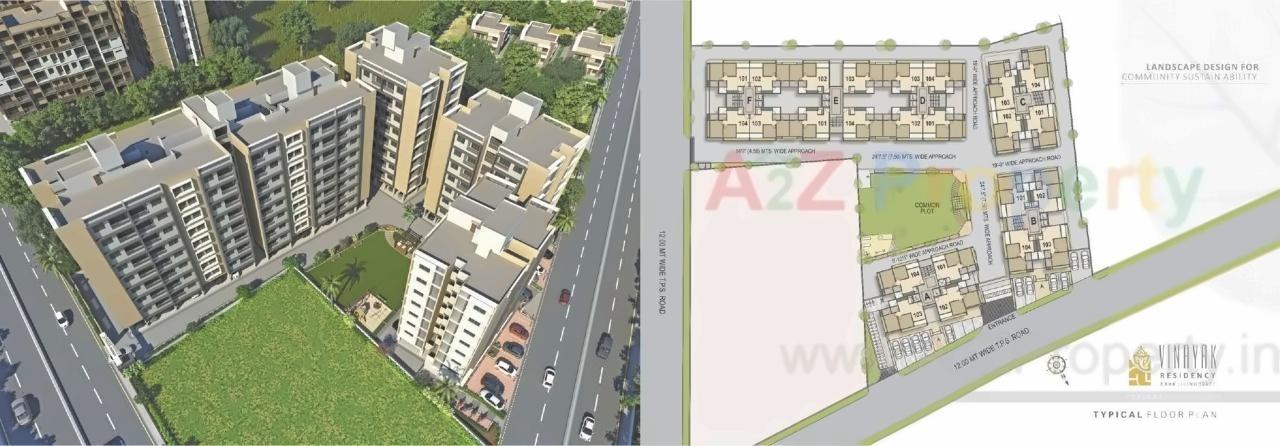Layout of real estate project Vinayak Residency located at Saij, Gandhinagar, Gujarat