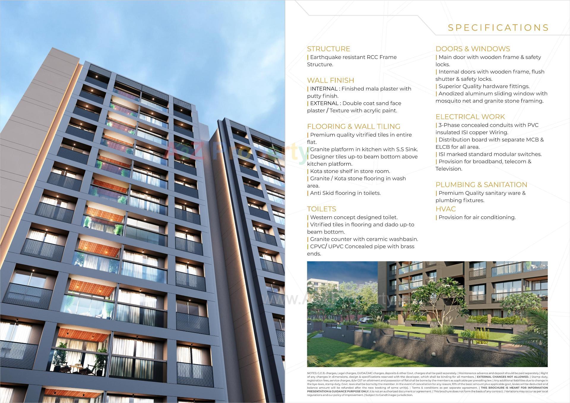 3D Elevation of real estate project Vinayak Sapphire located at Sargasan, Gandhinagar, Gujarat