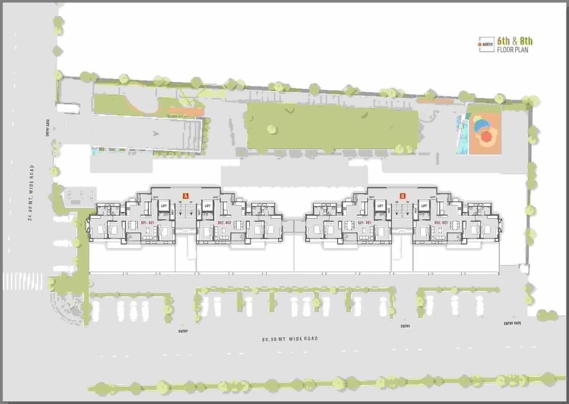 Layout of real estate project Vinayak Skydeck located at Raisan, Gandhinagar, Gujarat