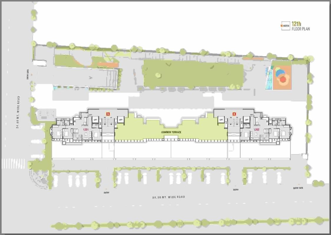 Layout of real estate project Vinayak Skydeck located at Raisan, Gandhinagar, Gujarat