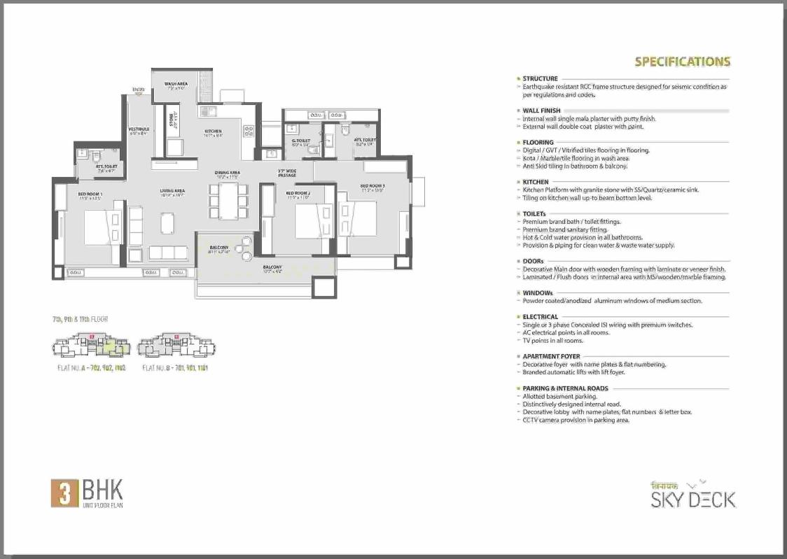  of real estate project Vinayak Skydeck located at Raisan, Gandhinagar, Gujarat