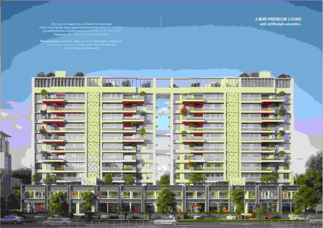 3D Elevation of real estate project Vinayak Skydeck located at Raisan, Gandhinagar, Gujarat