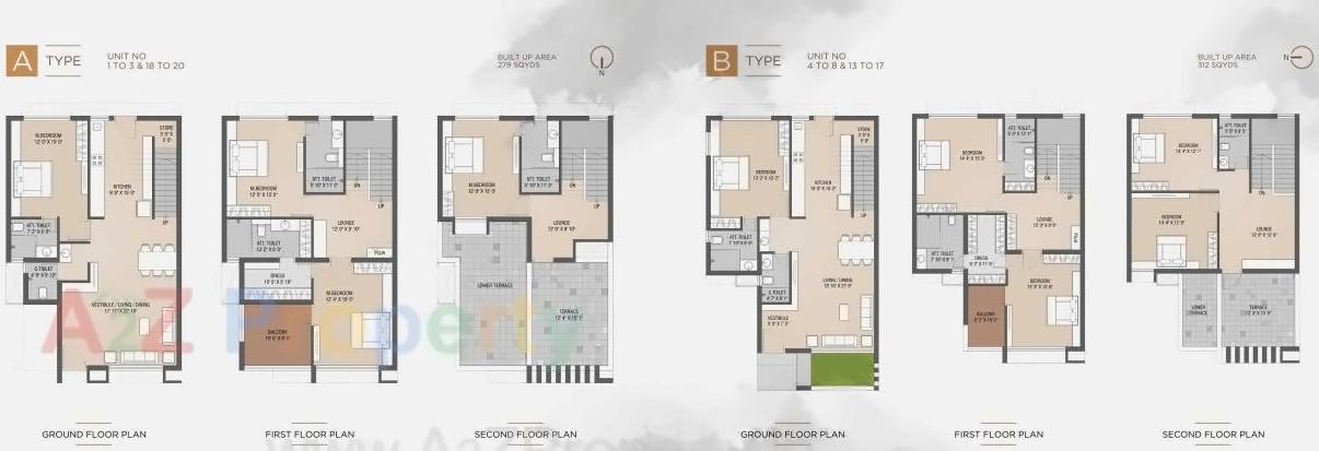 Layout of real estate project Vinte Villas located at Raysan, Gandhinagar, Gujarat