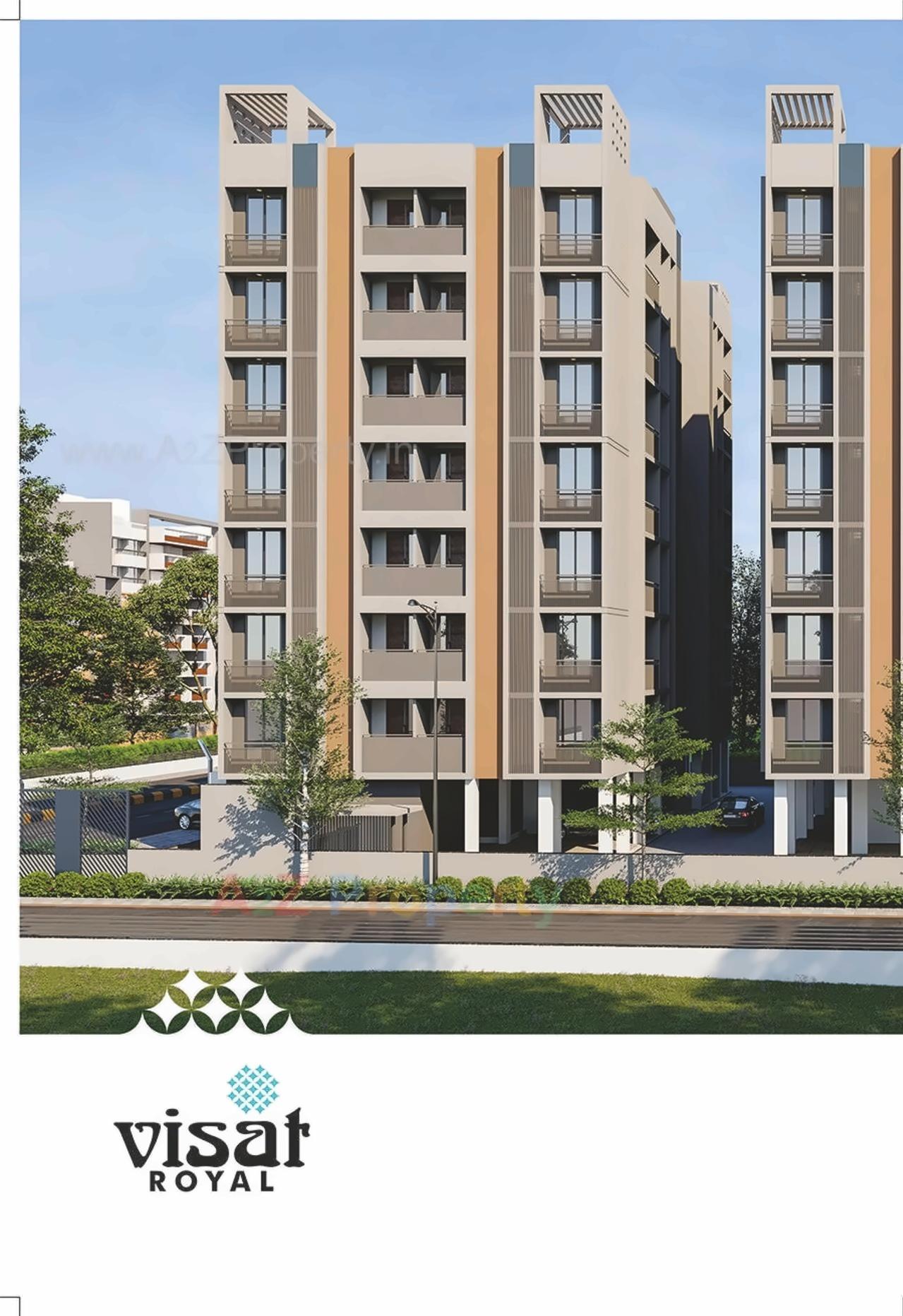 3D Elevation of real estate project Visat Royal located at Pethapur, Gandhinagar, Gujarat