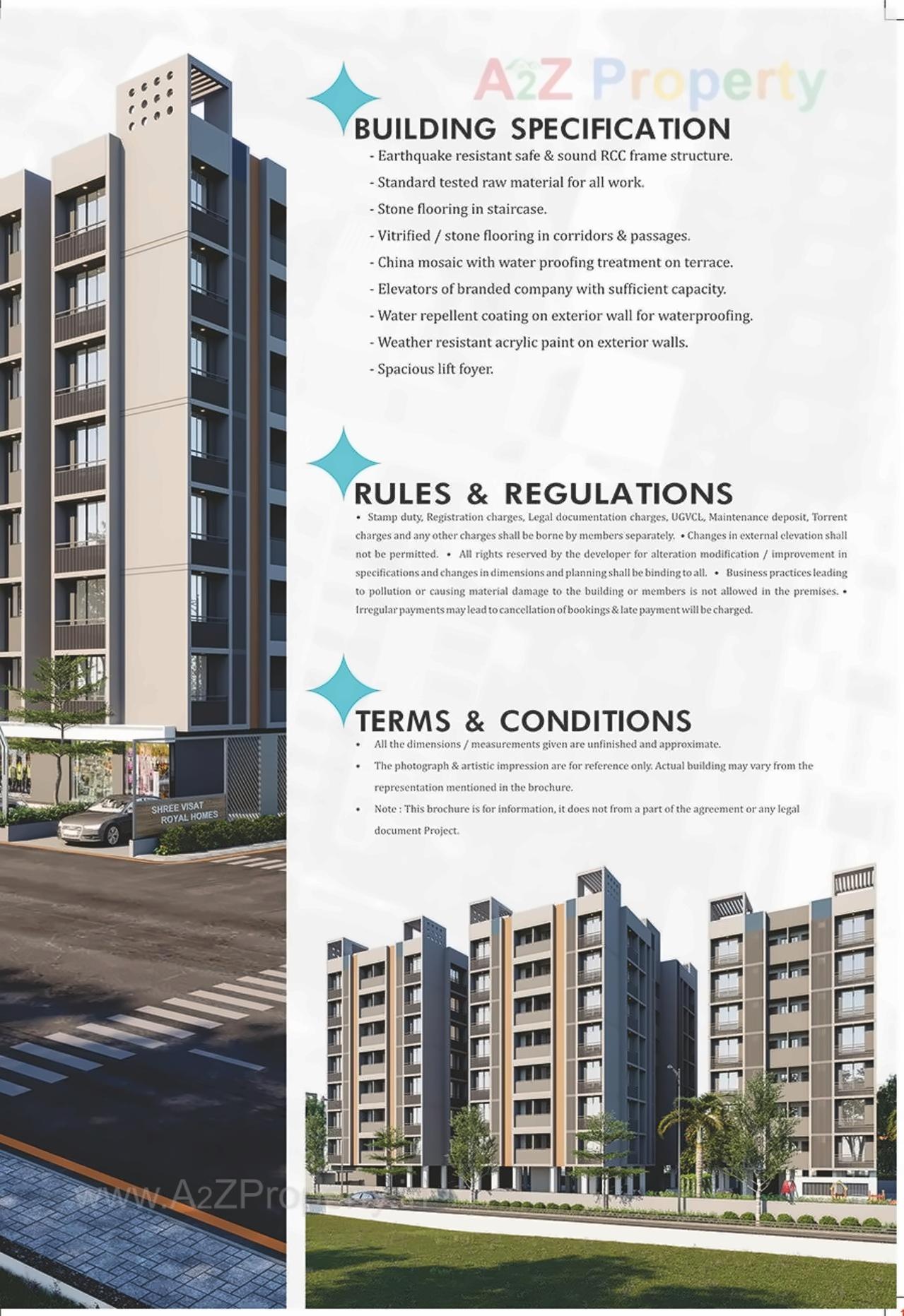 3D Elevation of real estate project Visat Royal located at Pethapur, Gandhinagar, Gujarat