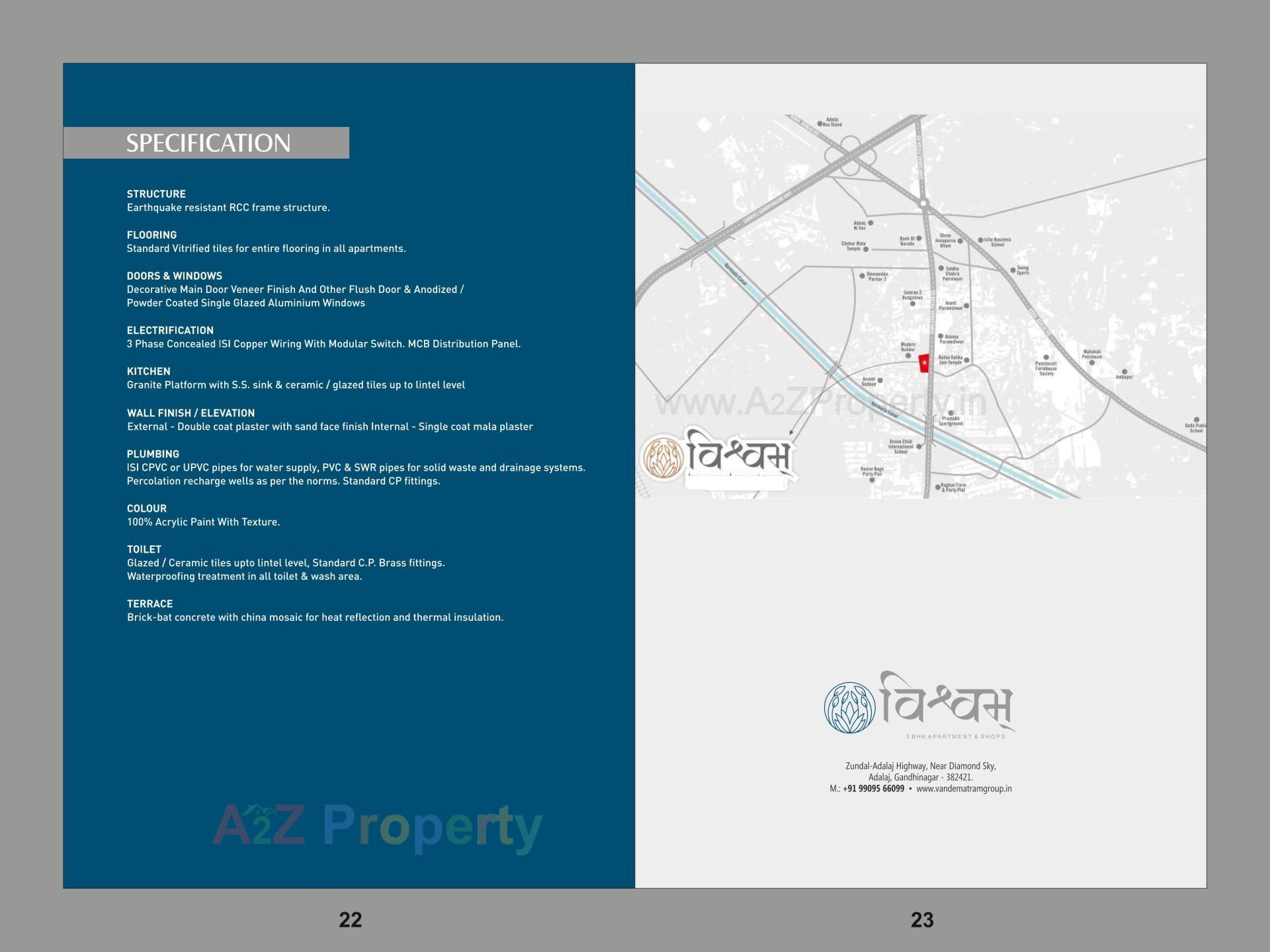  of real estate project Vishwam located at Adalaj, Gandhinagar, Gujarat
