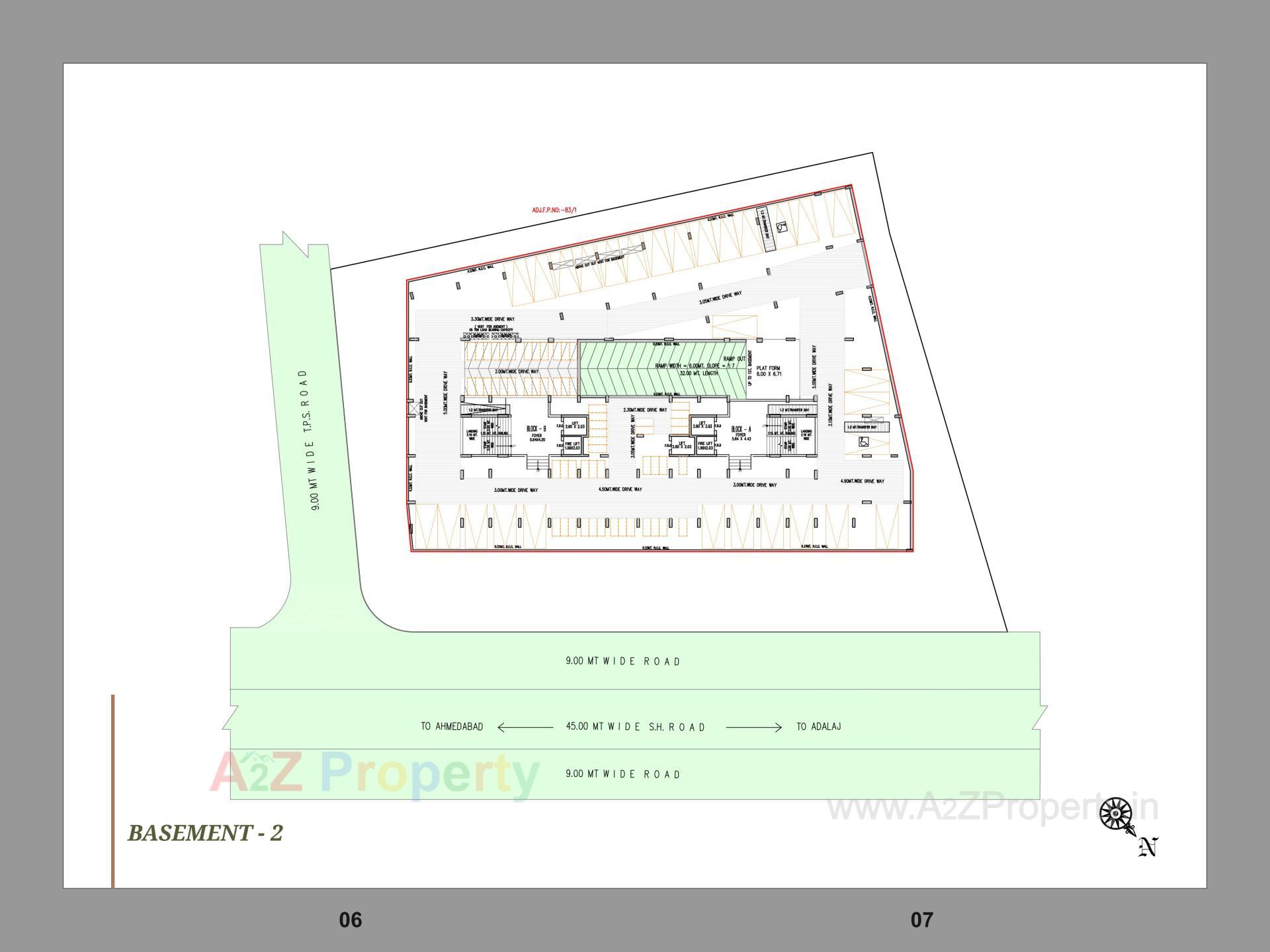 Layout of real estate project Vishwam located at Adalaj, Gandhinagar, Gujarat