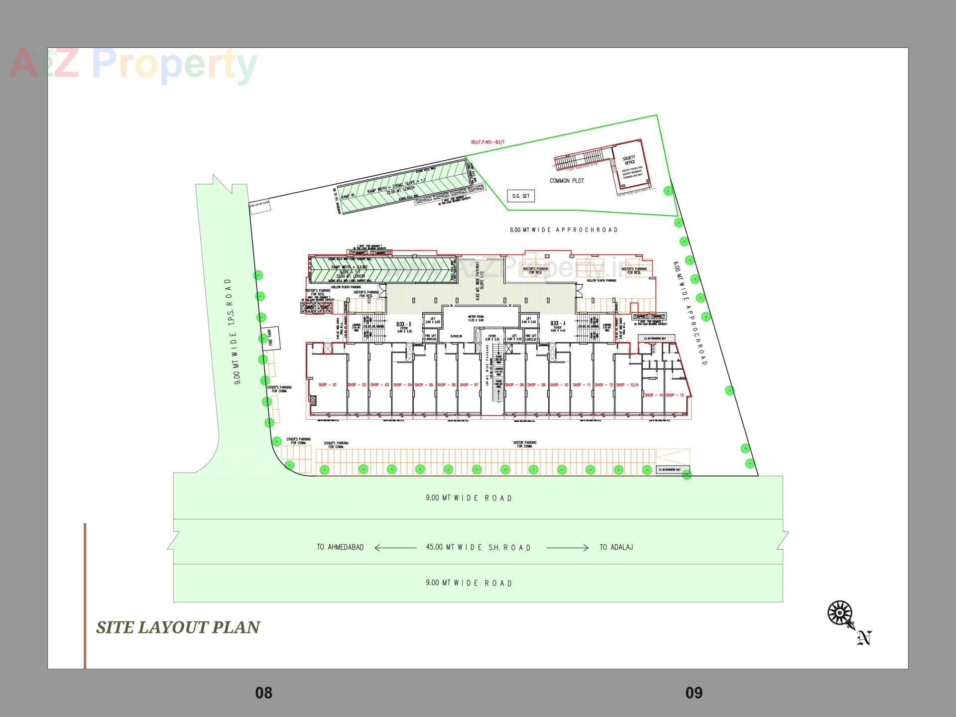 Layout of real estate project Vishwam located at Adalaj, Gandhinagar, Gujarat