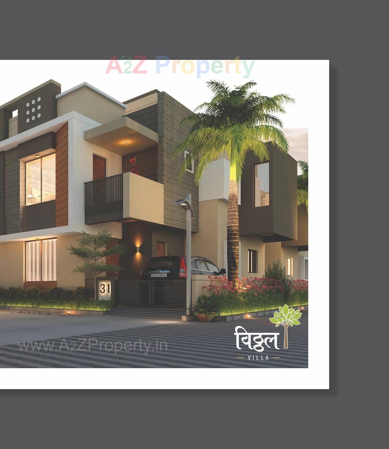 3D Elevation of real estate project Vitthal Villa located at Kalol, Gandhinagar, Gujarat