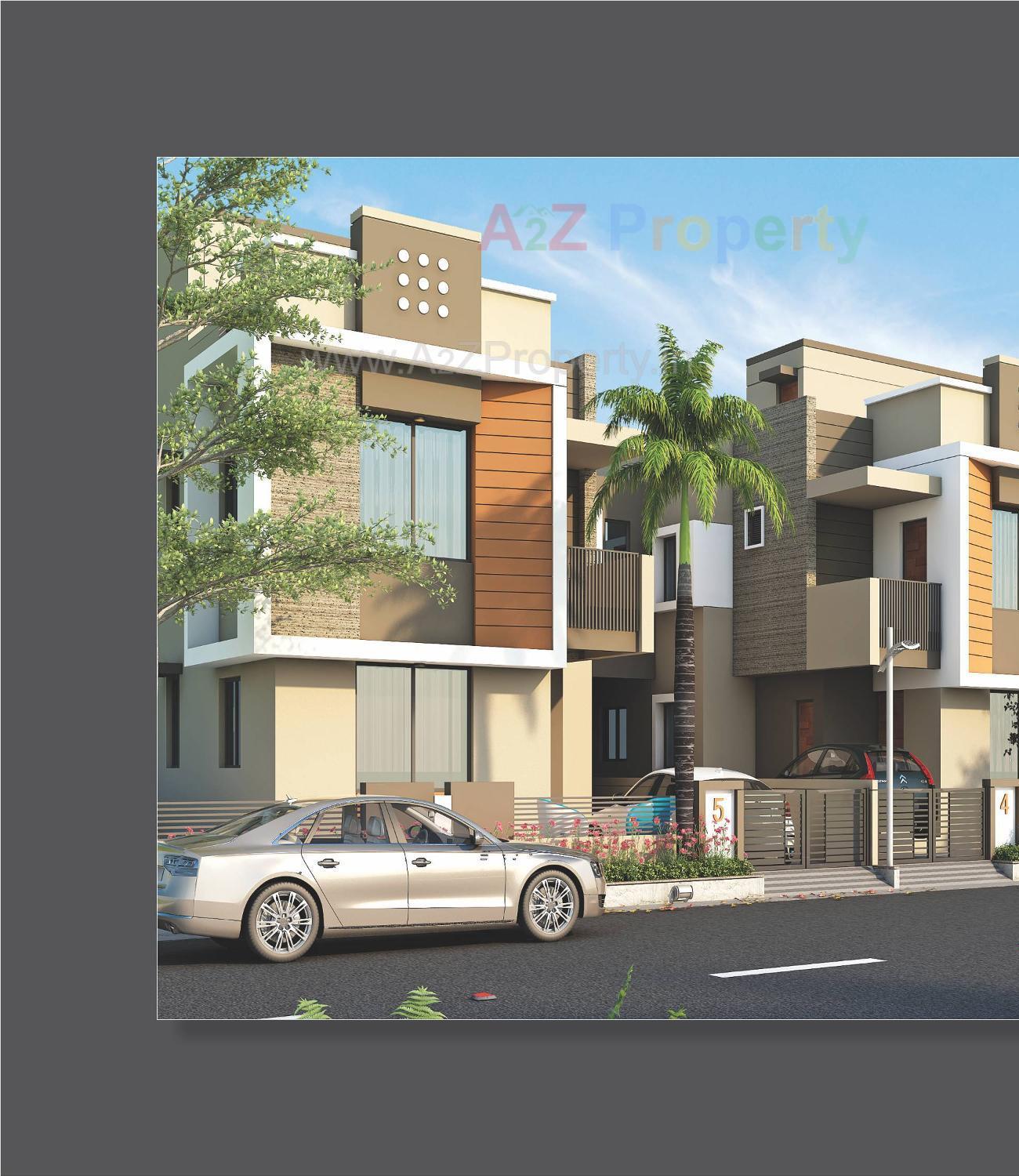 3D Elevation of real estate project Vitthal Villa located at Kalol, Gandhinagar, Gujarat