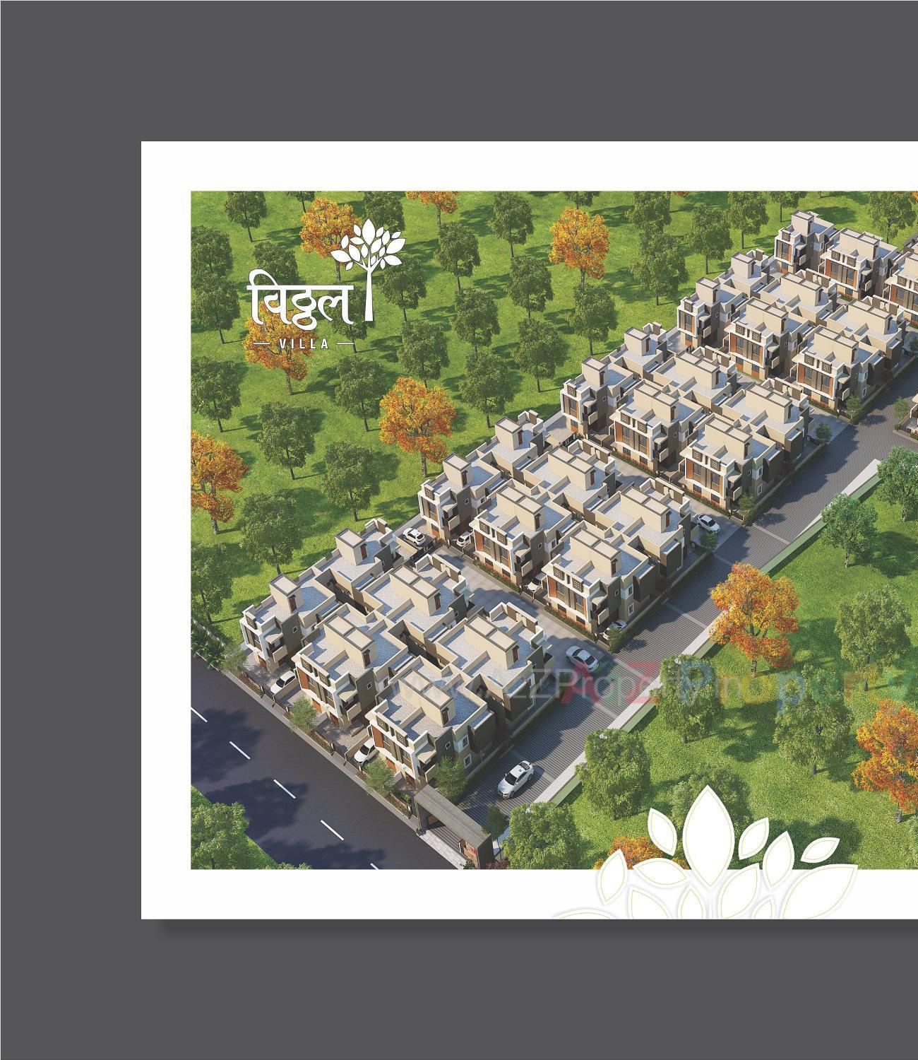 3D Elevation of real estate project Vitthal Villa located at Kalol, Gandhinagar, Gujarat