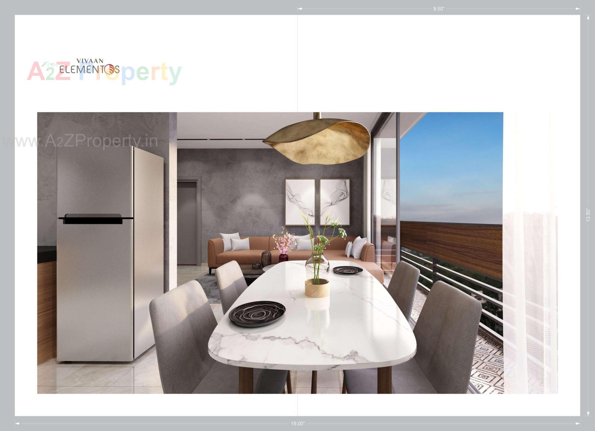 3D Elevation of real estate project Vivaan Elementos located at Zundal, Gandhinagar, Gujarat