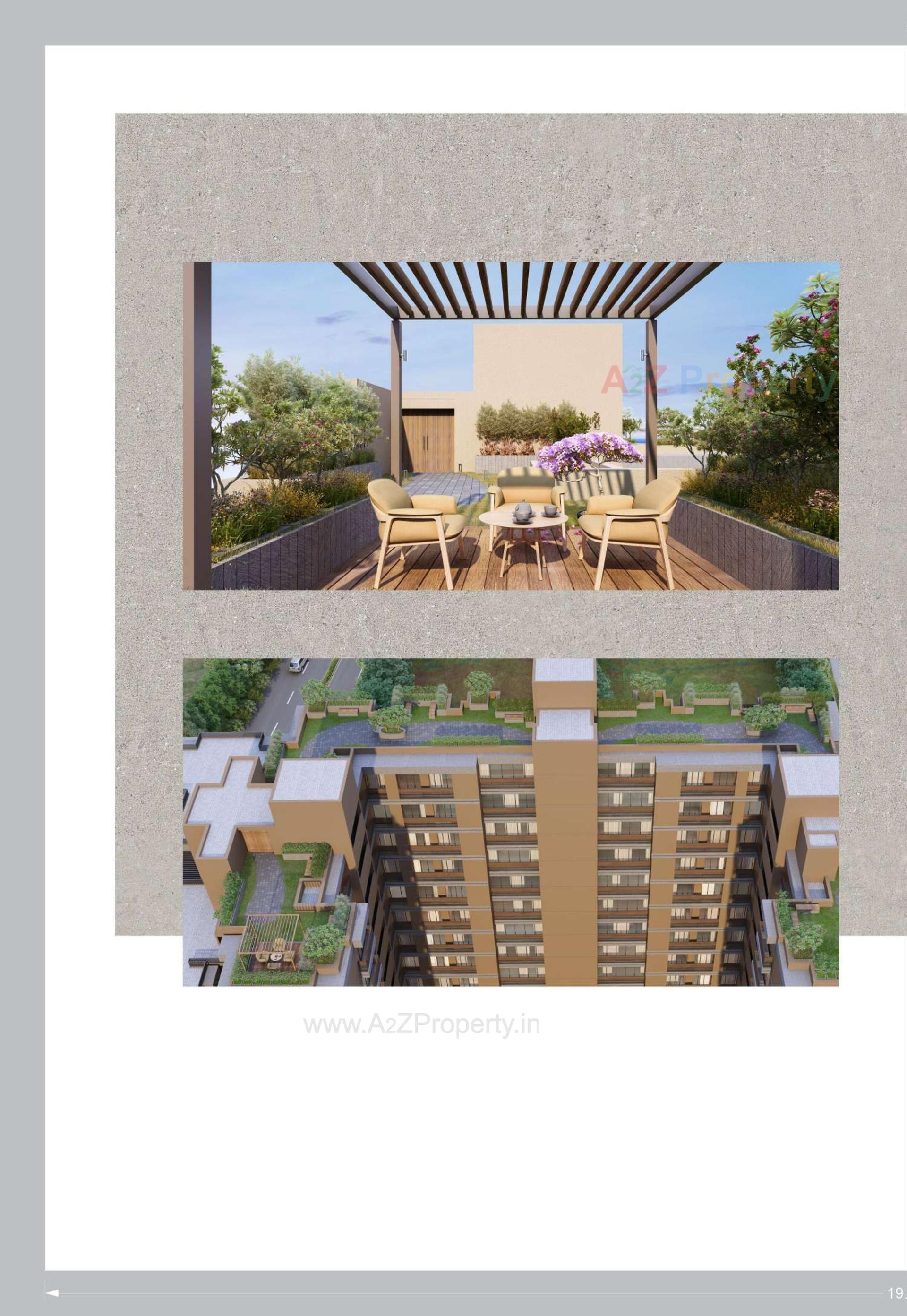 3D Elevation of real estate project Vivaan Elementos located at Zundal, Gandhinagar, Gujarat