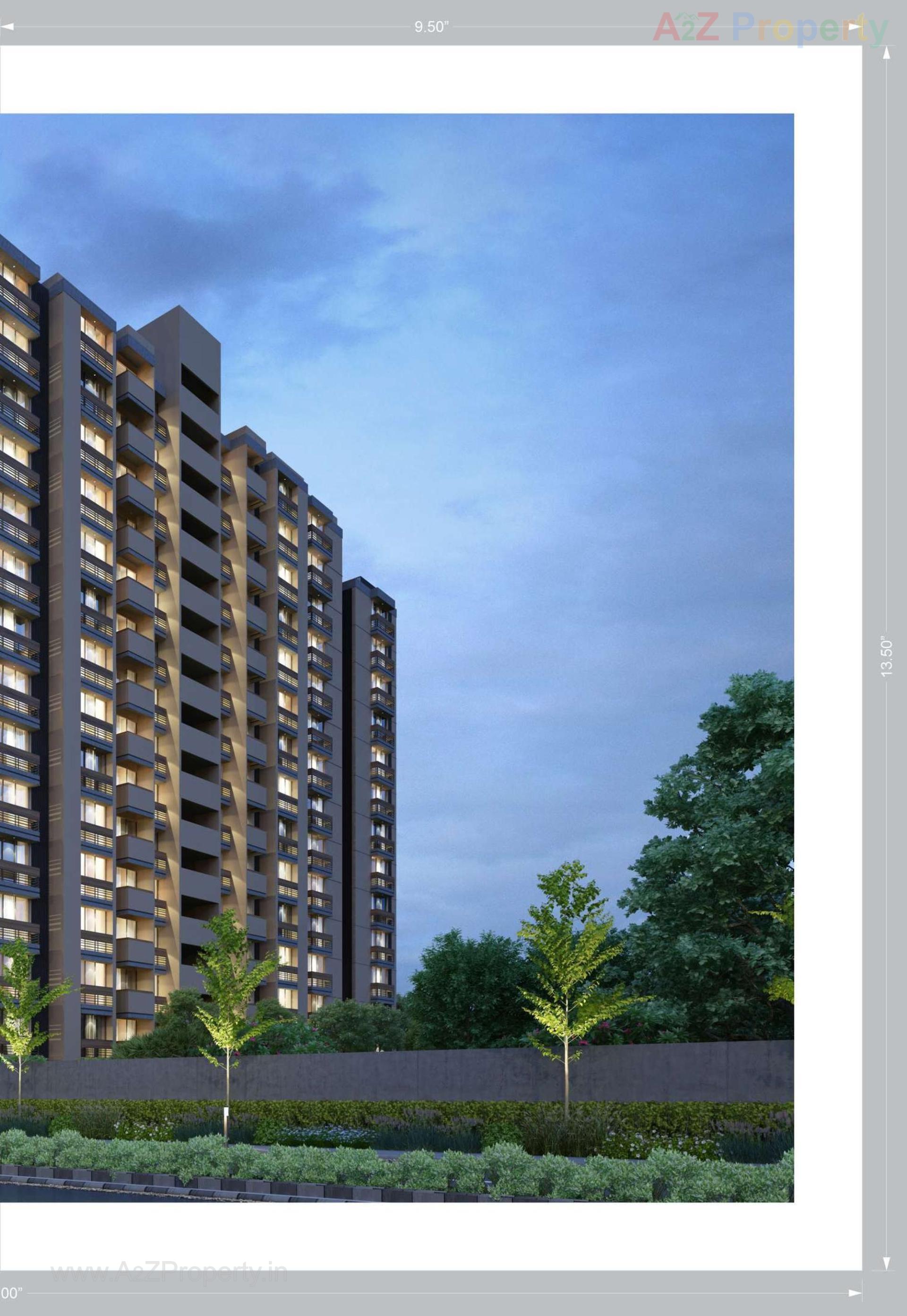 3D Elevation of real estate project Vivaan Elementos located at Zundal, Gandhinagar, Gujarat