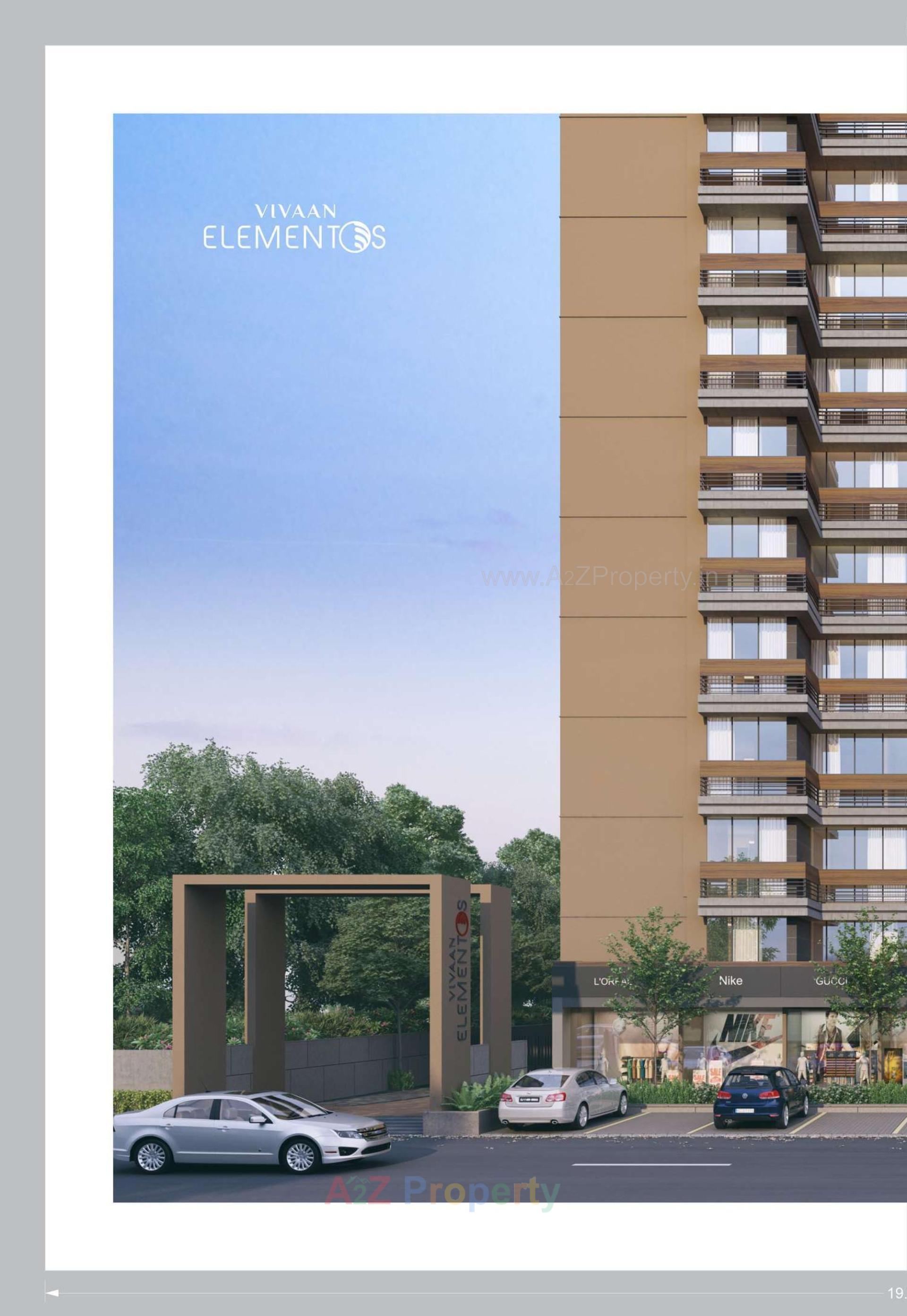 3D Elevation of real estate project Vivaan Elementos located at Zundal, Gandhinagar, Gujarat