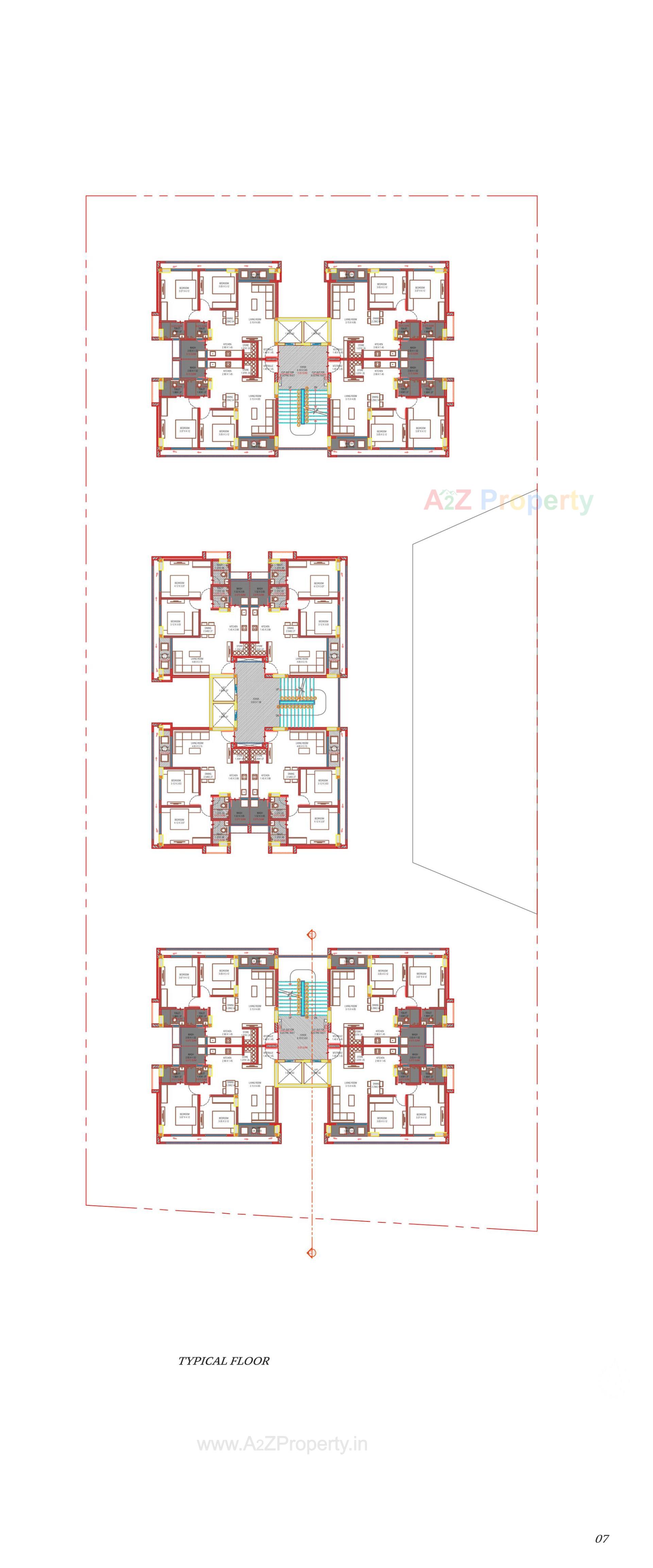 Layout of real estate project Vivaan Essence located at Zundal, Gandhinagar, Gujarat