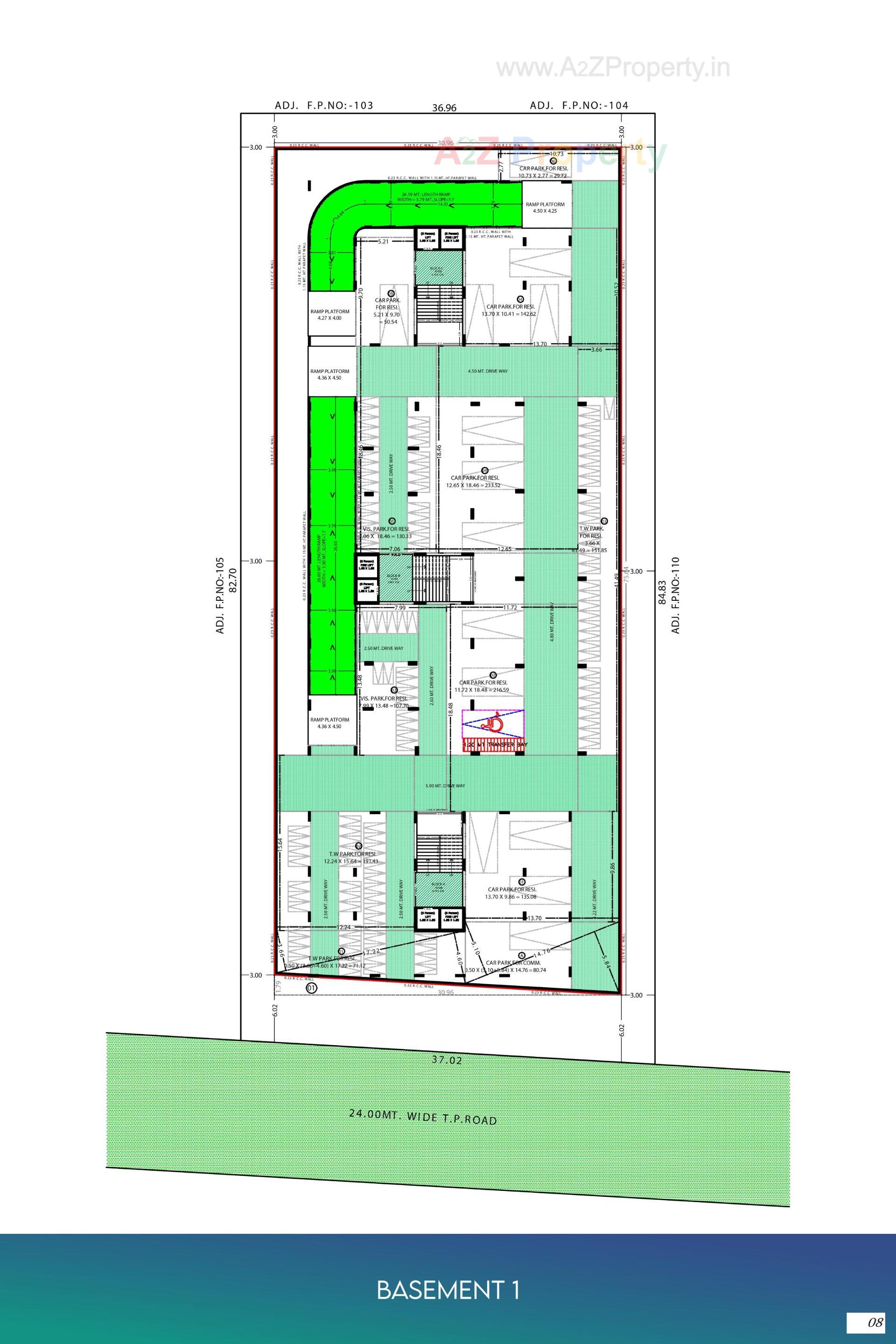Layout of real estate project Vivaan Essence located at Zundal, Gandhinagar, Gujarat