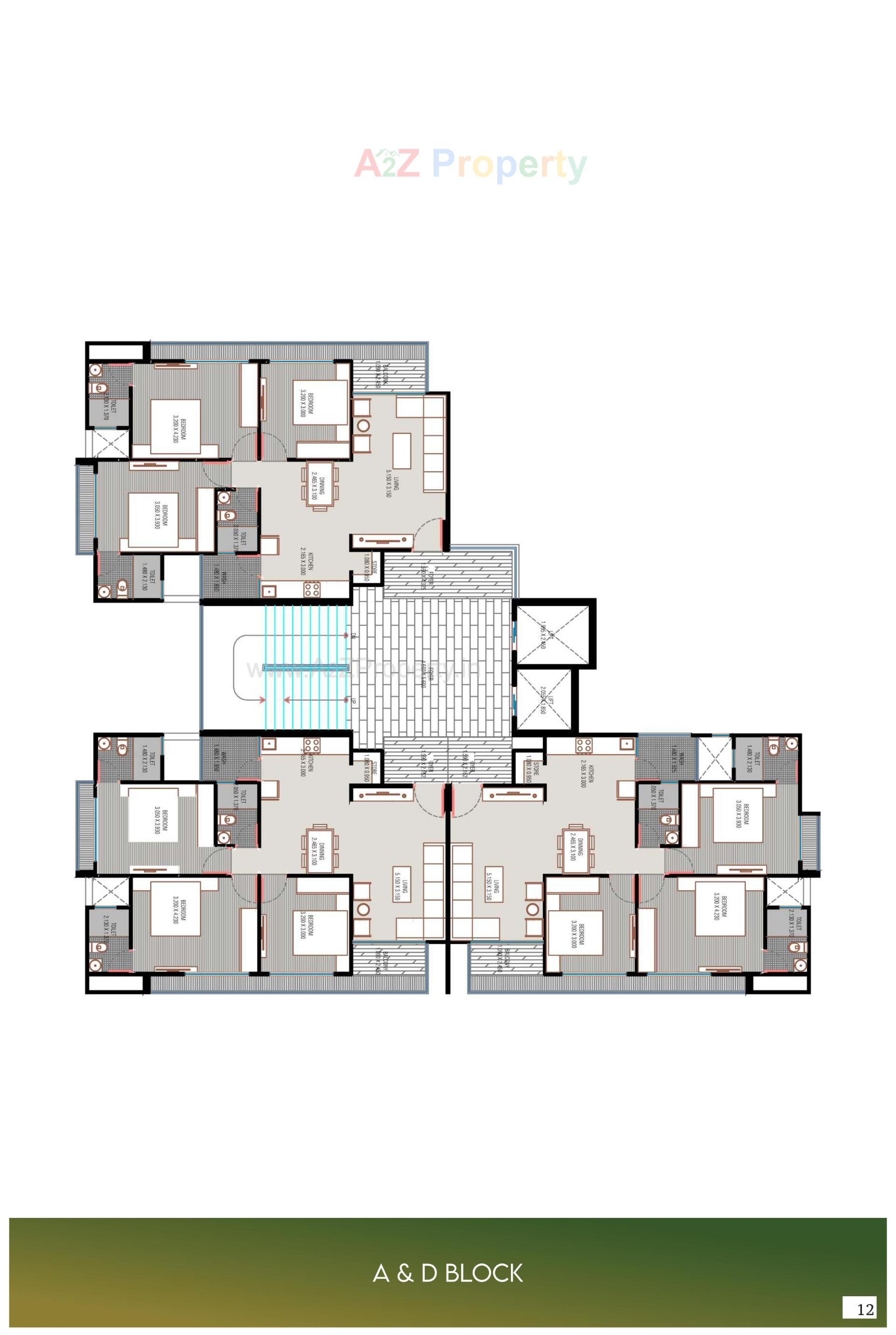 Layout of real estate project Vivaan Oliver located at Zundal, Gandhinagar, Gujarat
