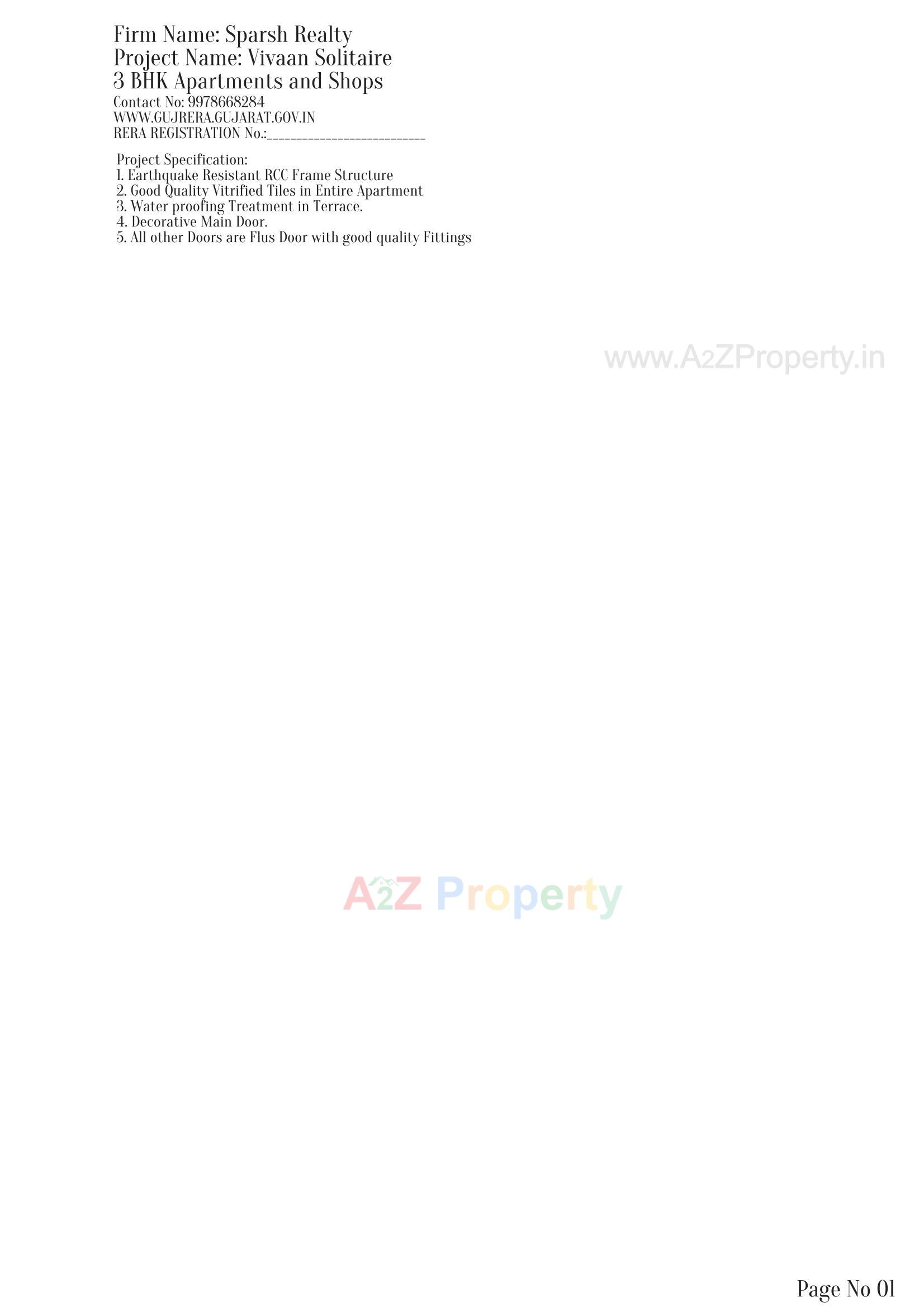  of real estate project Vivaan Solitaire located at Zundal, Gandhinagar, Gujarat