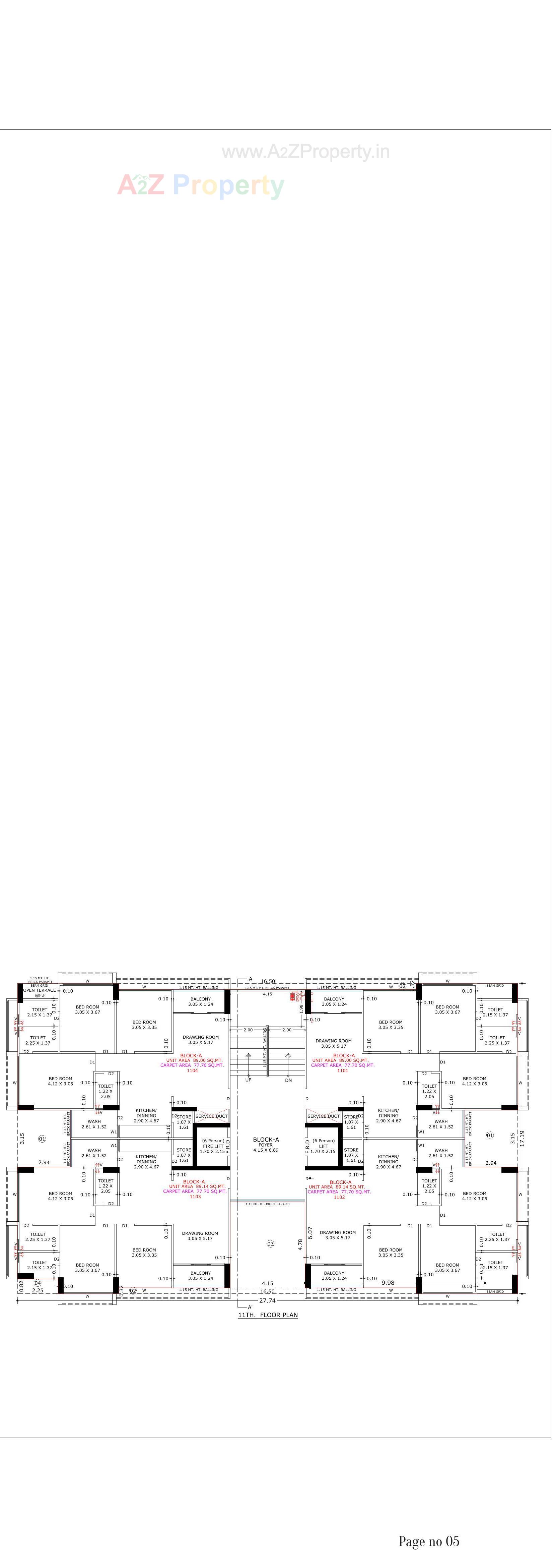 Layout of real estate project Vivaan Solitaire located at Zundal, Gandhinagar, Gujarat