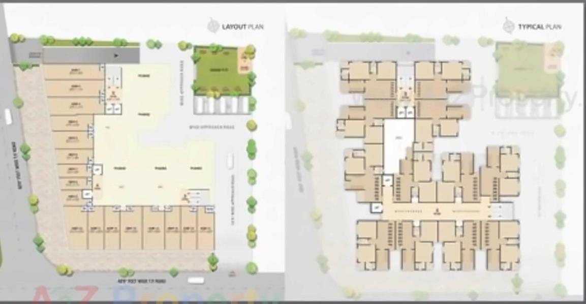Layout of real estate project Vivan 10 located at Zundal, Gandhinagar, Gujarat