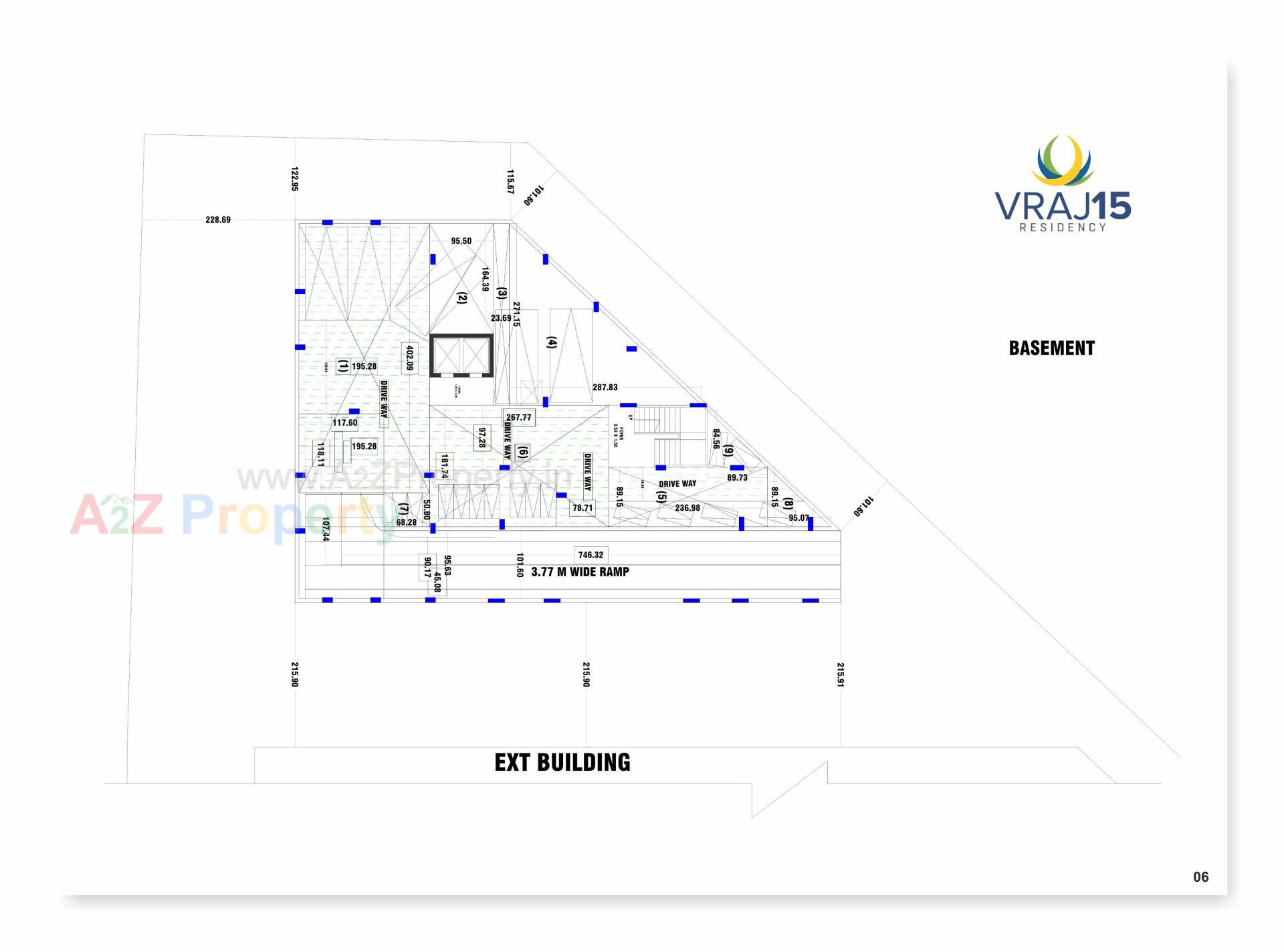 Layout of real estate project Vraj located at Randheja, Gandhinagar, Gujarat