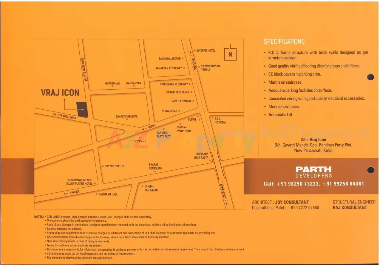  of real estate project Vraj Icon located at Kalol, Gandhinagar, Gujarat