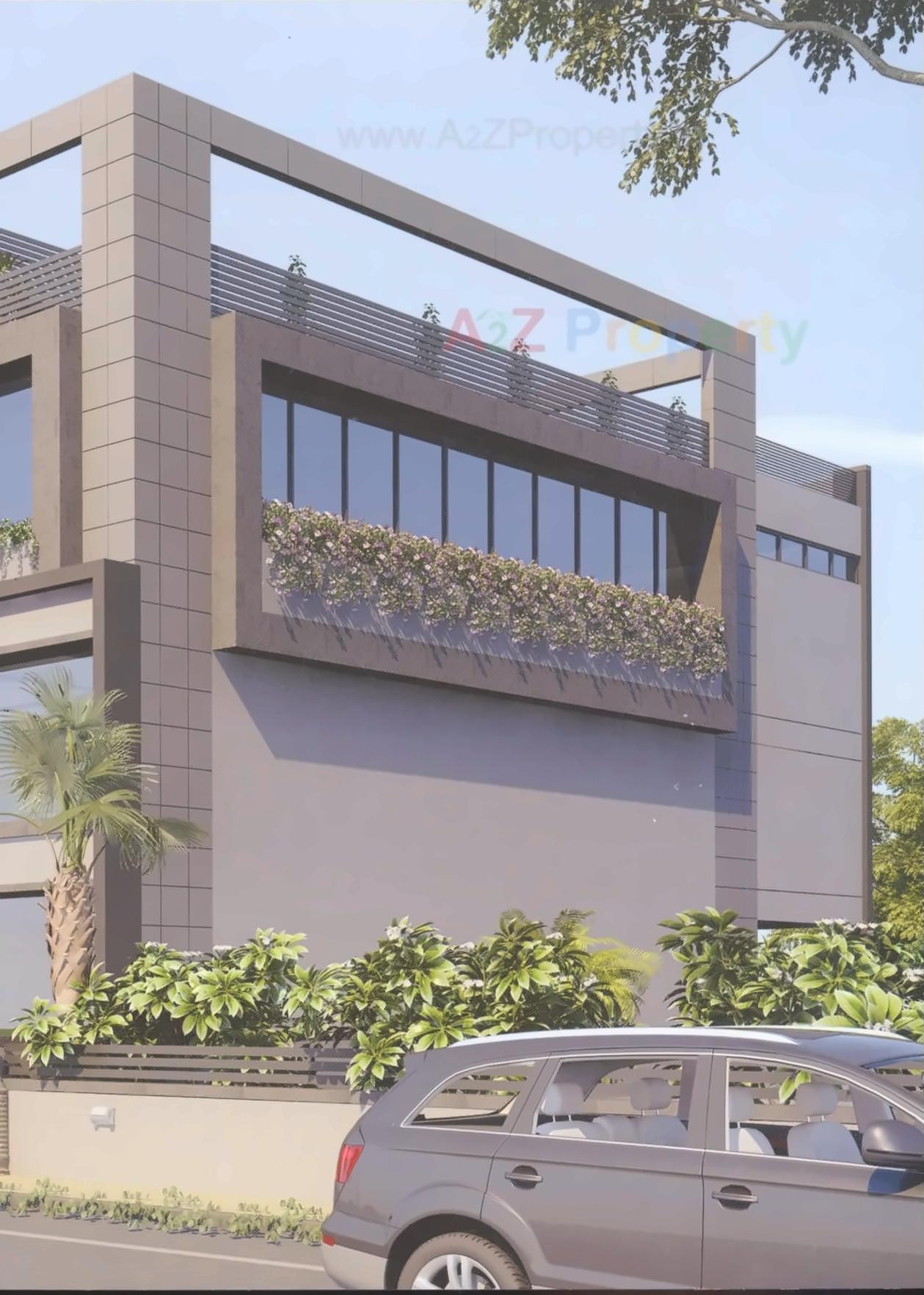 3D Elevation of real estate project Vraj Icon located at Kalol, Gandhinagar, Gujarat