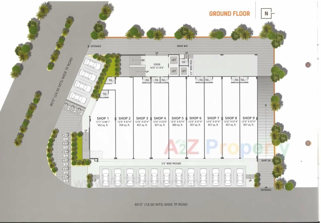 Layout of real estate project Vraj Icon located at Kalol, Gandhinagar, Gujarat