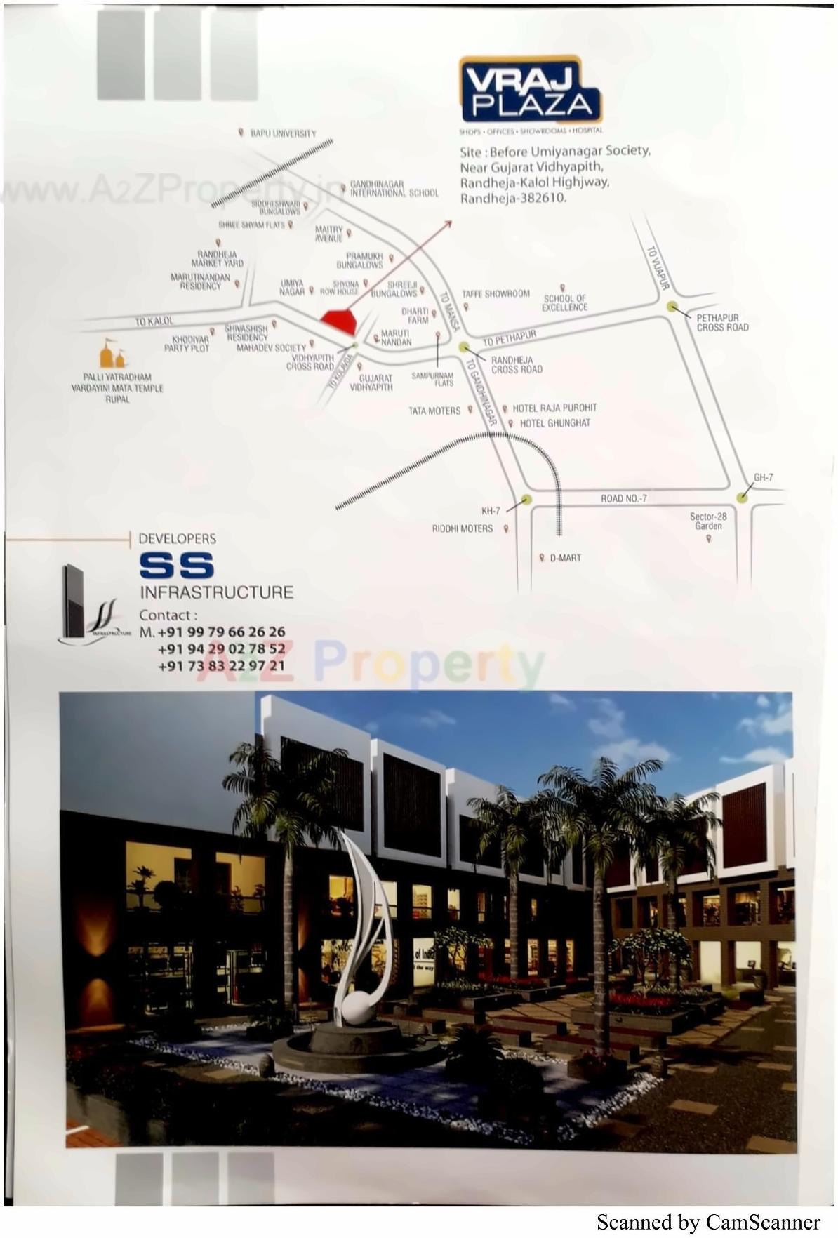  of real estate project Vraj Plaza located at Randheja, Gandhinagar, Gujarat