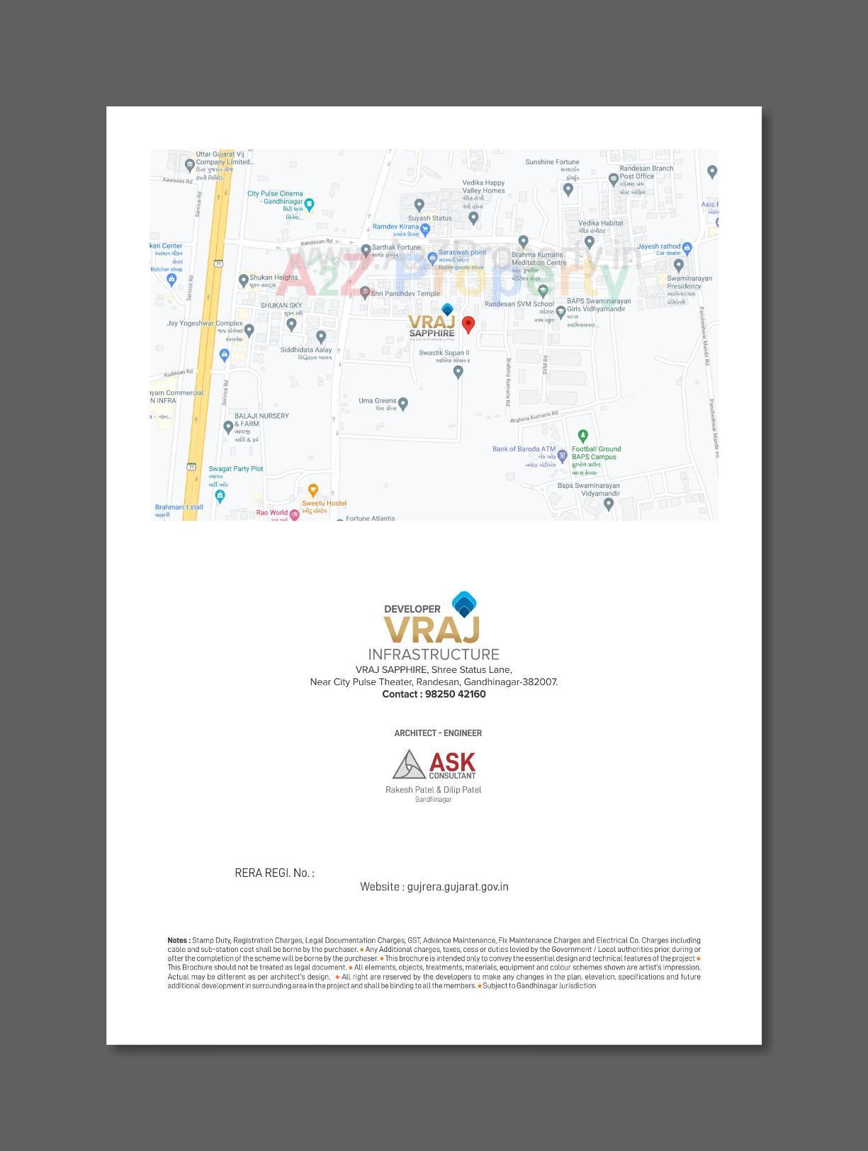  of real estate project Vraj Sapphire located at Randesan, Gandhinagar, Gujarat