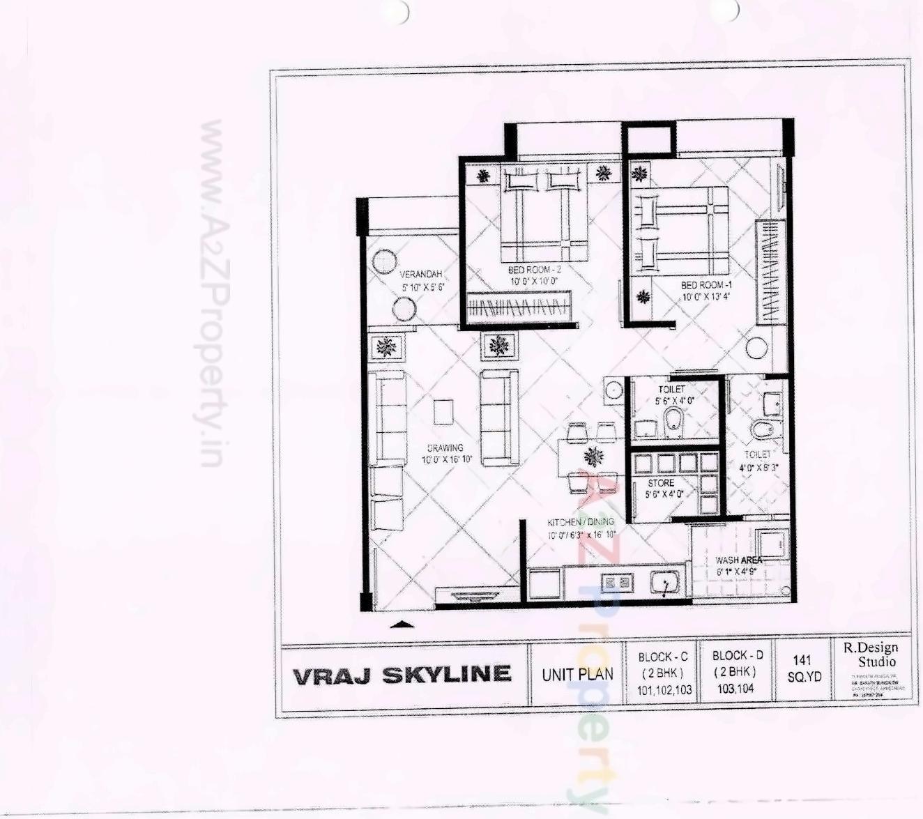 Layout of real estate project Vraj Skyline located at Gandhinagar, Gandhinagar, Gujarat