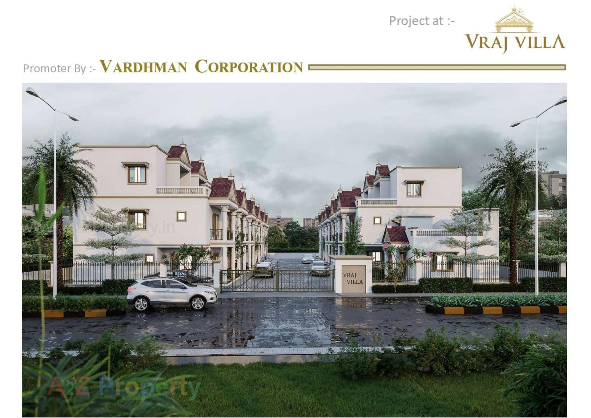3D Elevation of real estate project Vraj Villa located at Gandhinagar, Gandhinagar, Gujarat