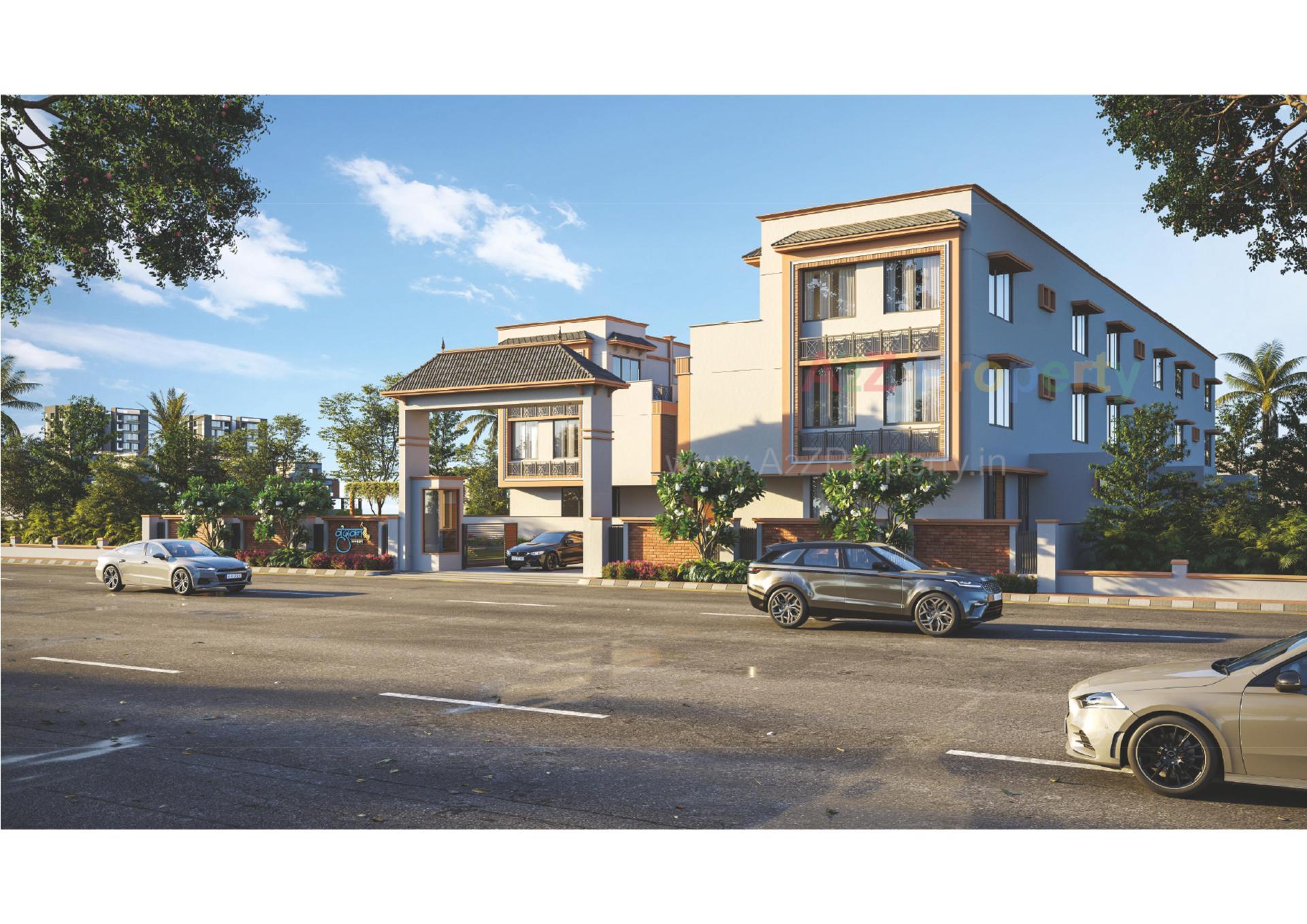 3D Elevation of real estate project Vrundavan  Anantam located at Raysan, Gandhinagar, Gujarat