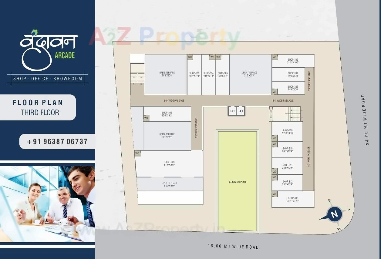 Layout of real estate project Vrundavan Arcade located at Gandhinagar, Gandhinagar, Gujarat