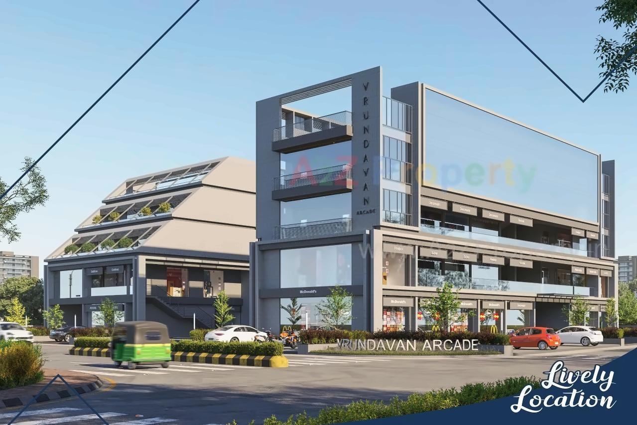 3D Elevation of real estate project Vrundavan Arcade located at Gandhinagar, Gandhinagar, Gujarat