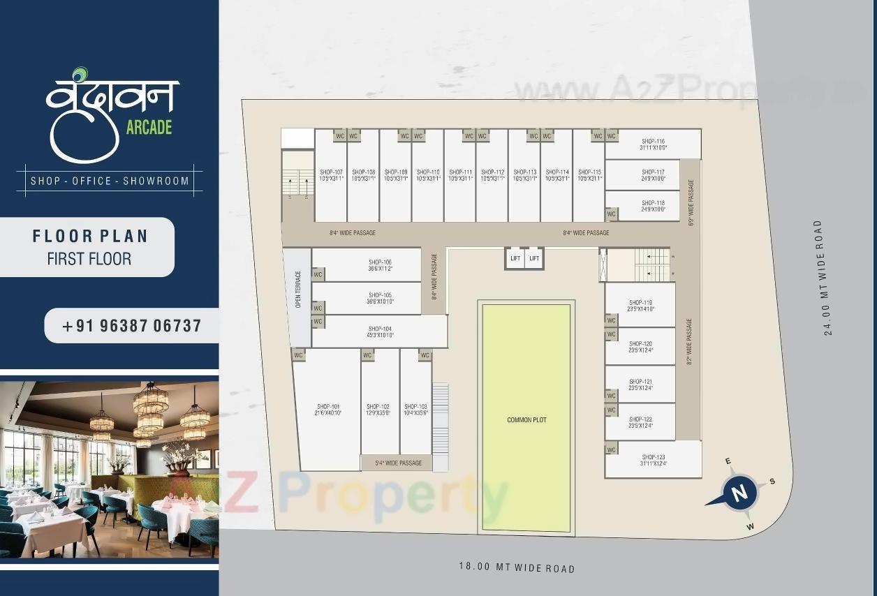 Layout of real estate project Vrundavan Arcade located at Gandhinagar, Gandhinagar, Gujarat