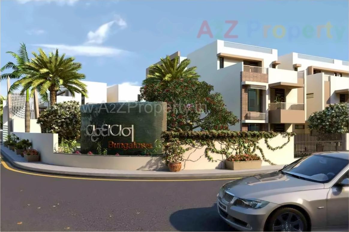 3D Elevation of real estate project Vrundavan Bunglows located at Nana-chiloda, Gandhinagar, Gujarat