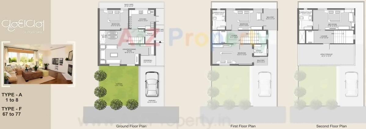 Layout of real estate project Vrundavan Bunglows located at Nana-chiloda, Gandhinagar, Gujarat