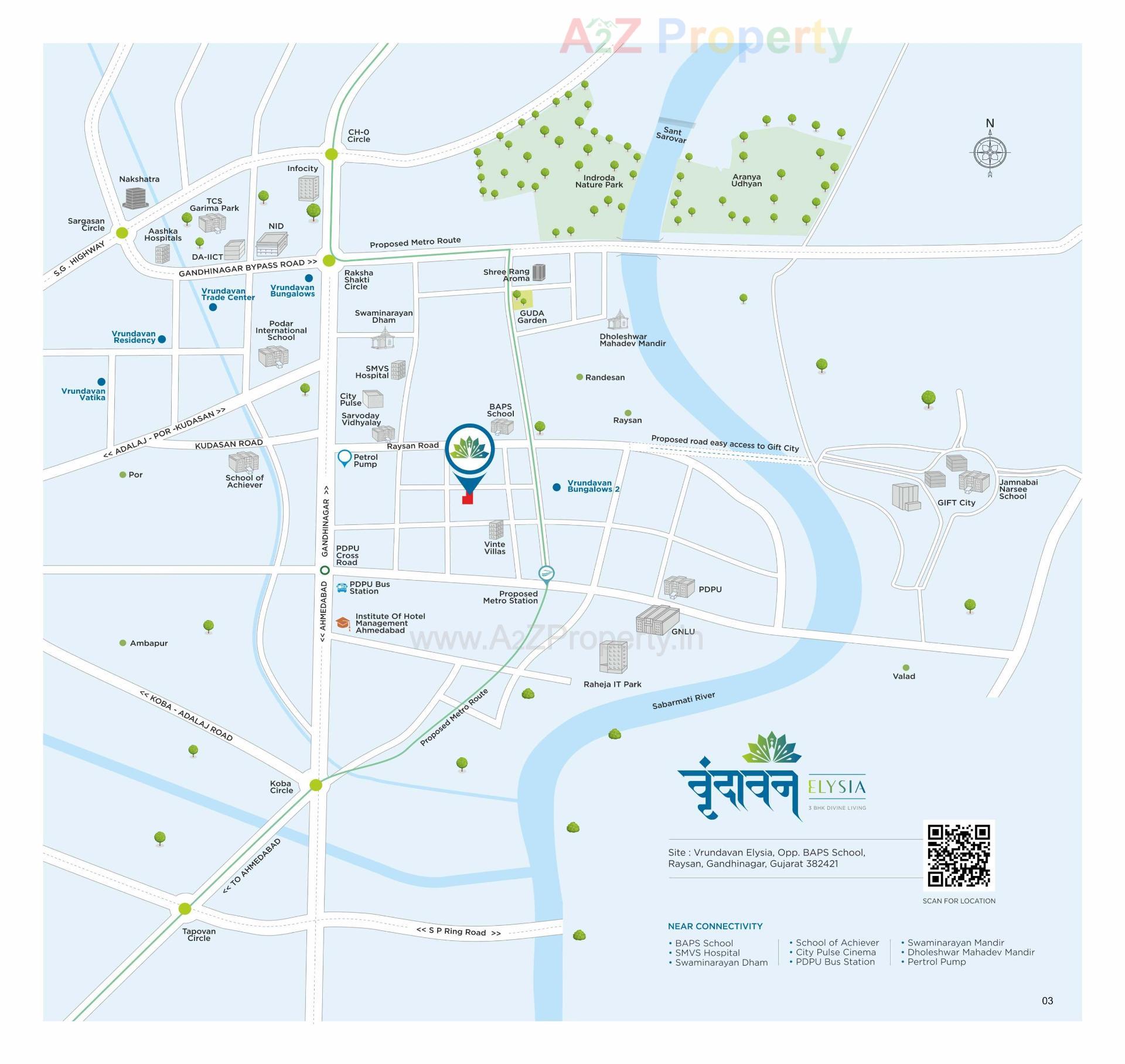  of real estate project Vrundavan Elysia located at Kudasan, Gandhinagar, Gujarat