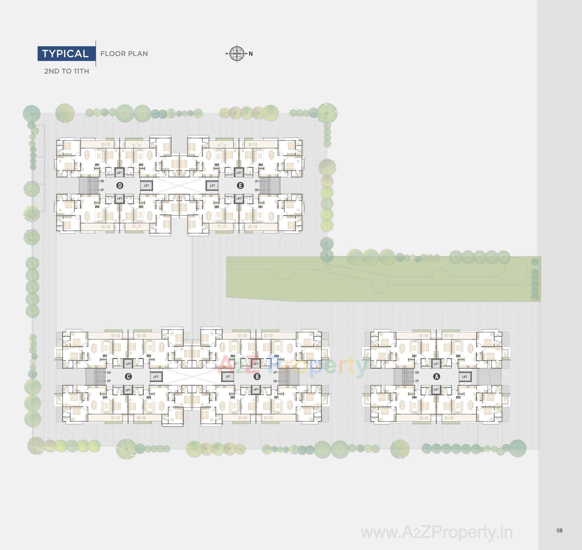 Layout of real estate project Vrundavan Elysia located at Kudasan, Gandhinagar, Gujarat