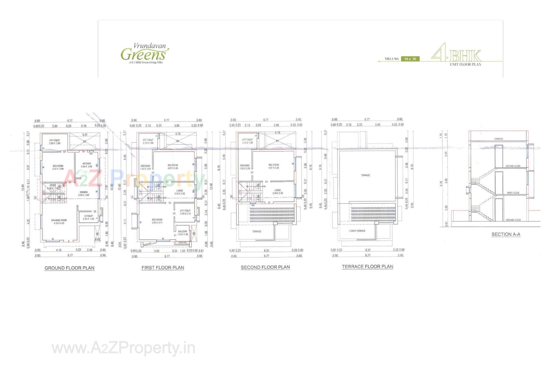 Layout of real estate project Vrundavan Greens located at Pethapur, Gandhinagar, Gujarat