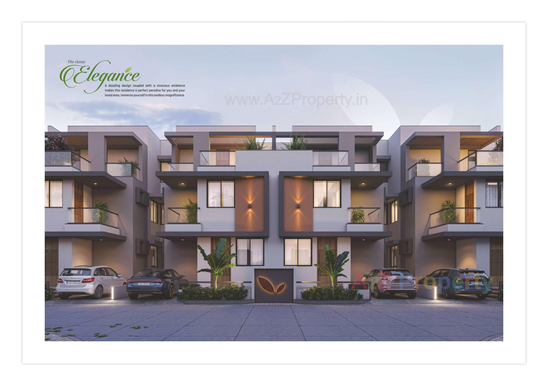 3D Elevation of real estate project Vrundavan Greens located at Pethapur, Gandhinagar, Gujarat