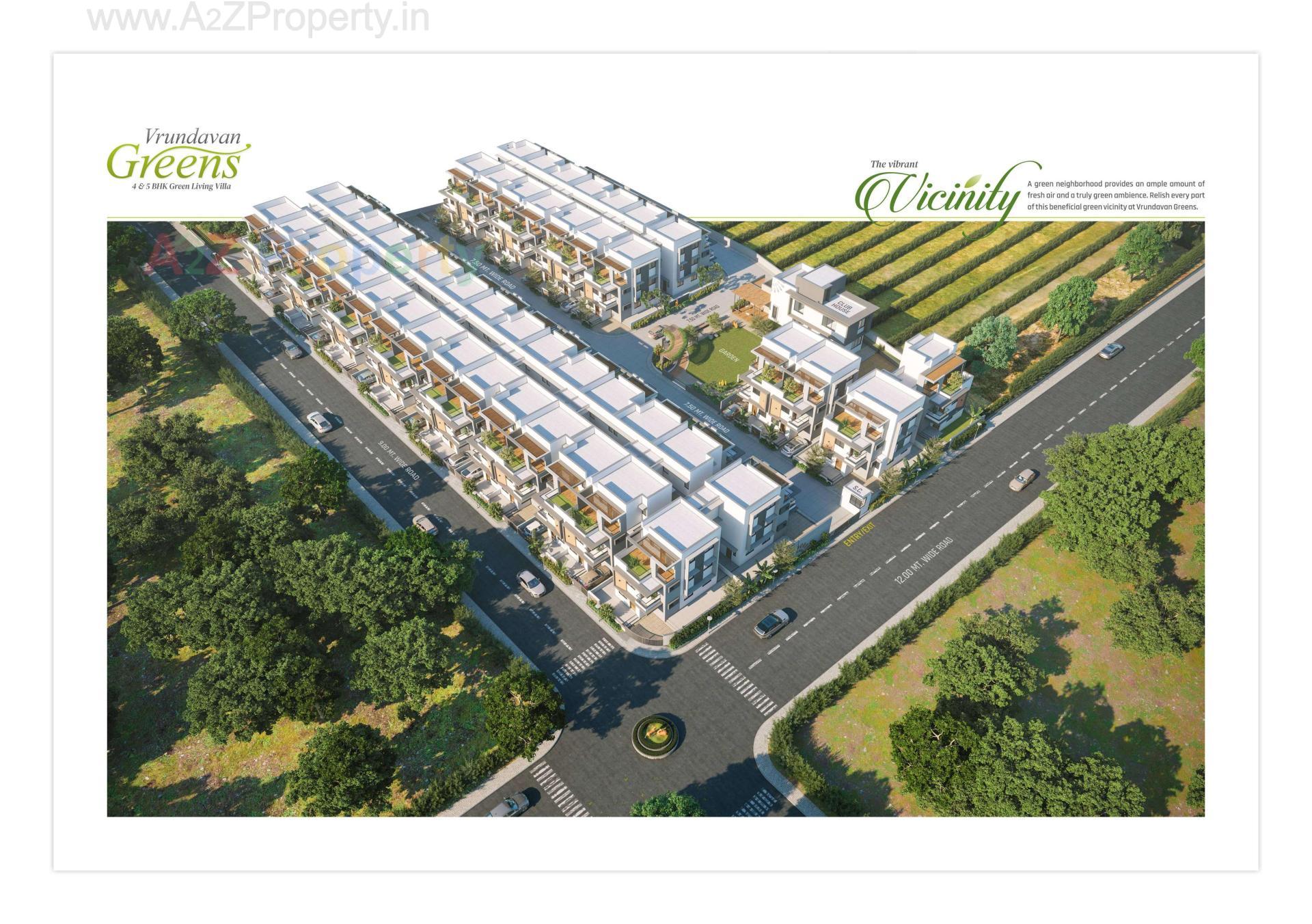 3D Elevation of real estate project Vrundavan Greens located at Pethapur, Gandhinagar, Gujarat